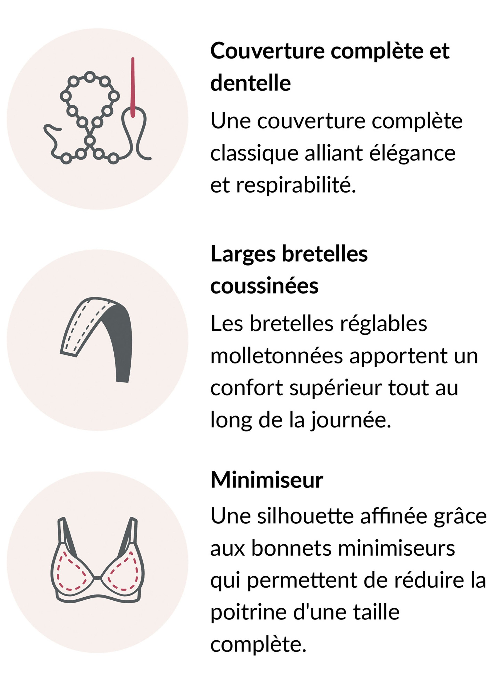 Soutien-gorge MagicLift Minimiseur Sans Armatures pour Grandes Tailles et Formes Généreuses n°1003 Femme Grande Taille Beige 1003 DE4