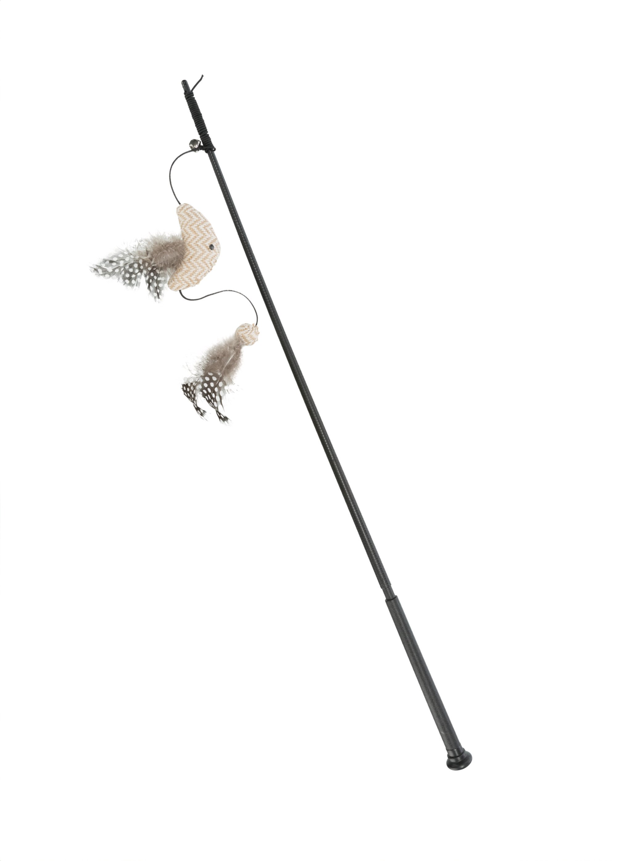 Jouet canne à pêche + poisson, pour chat NOIR TRX-45484 FA1