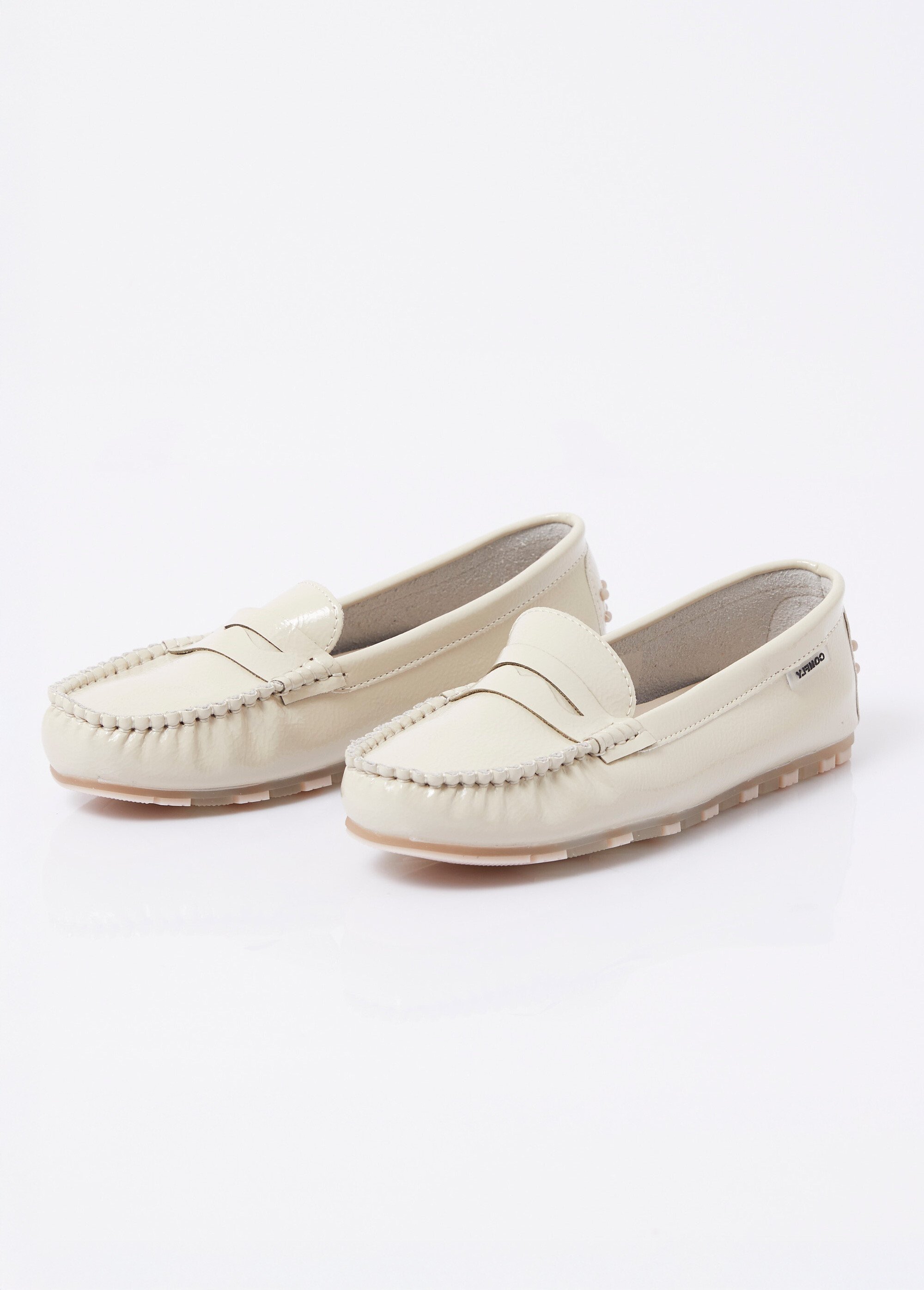 Mocassins vernis, semelle antidérapante Femme VERNIS BEIGE JANNDF938 DE1