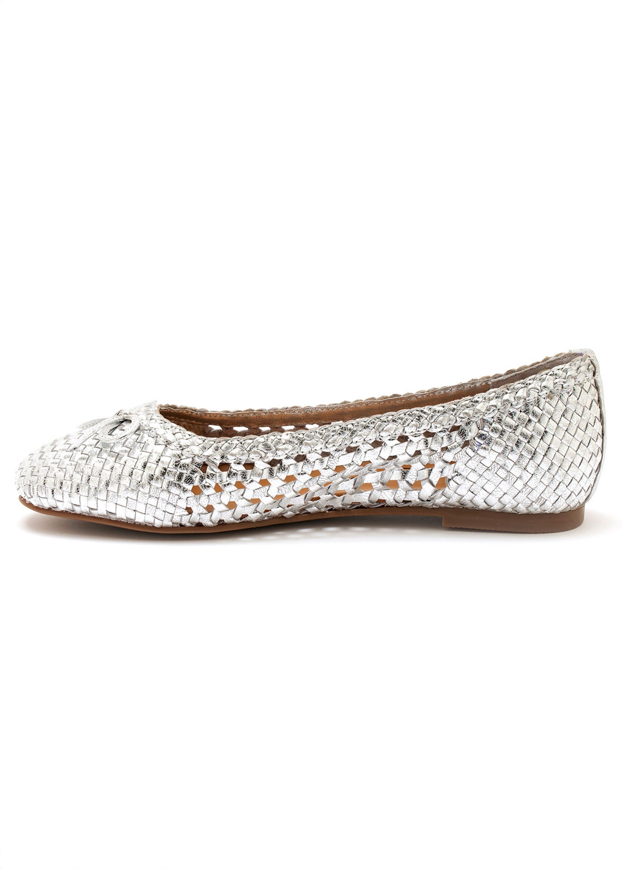Ballerines cuir tressé sales
