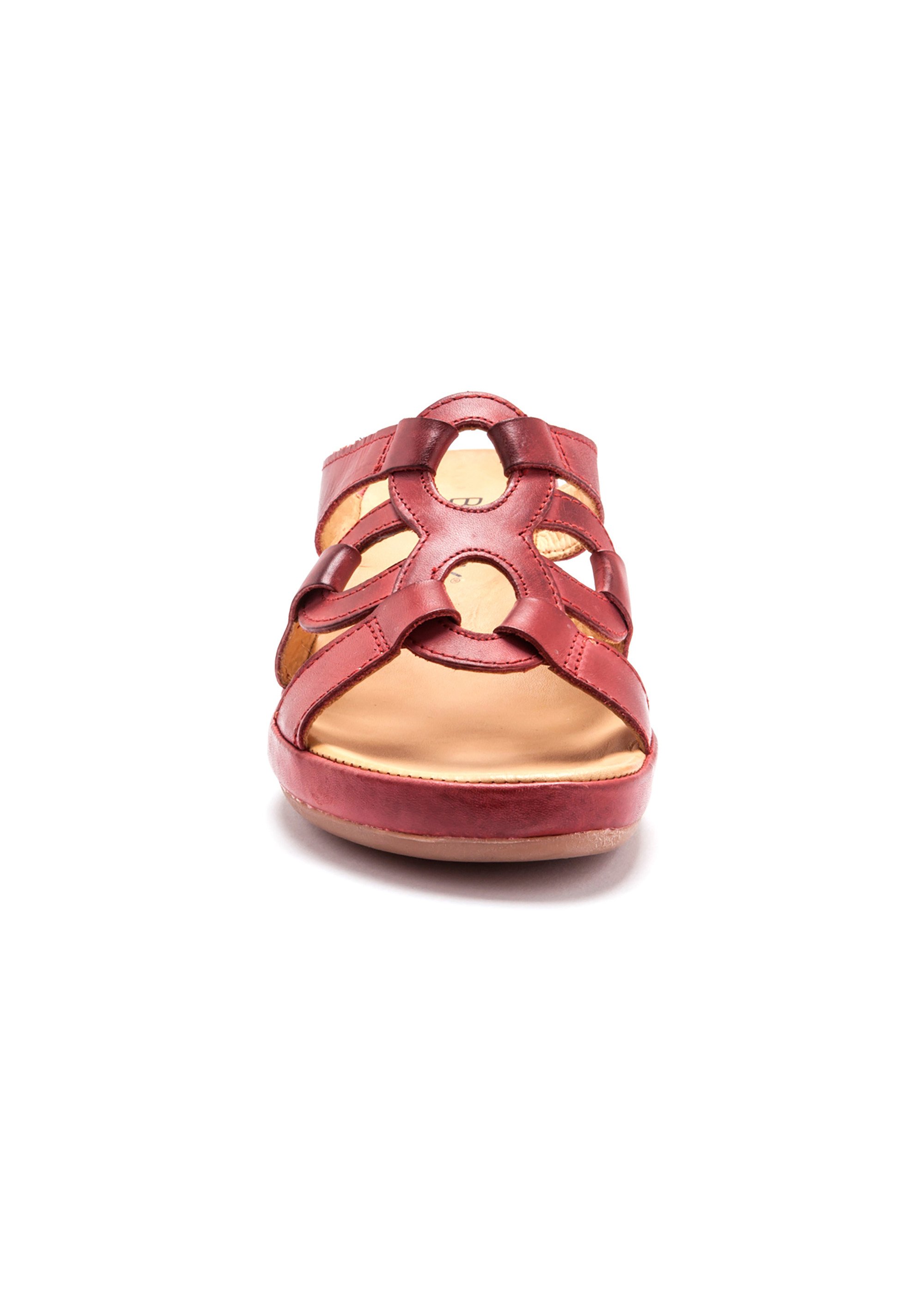 Mule en cuir grande largeur