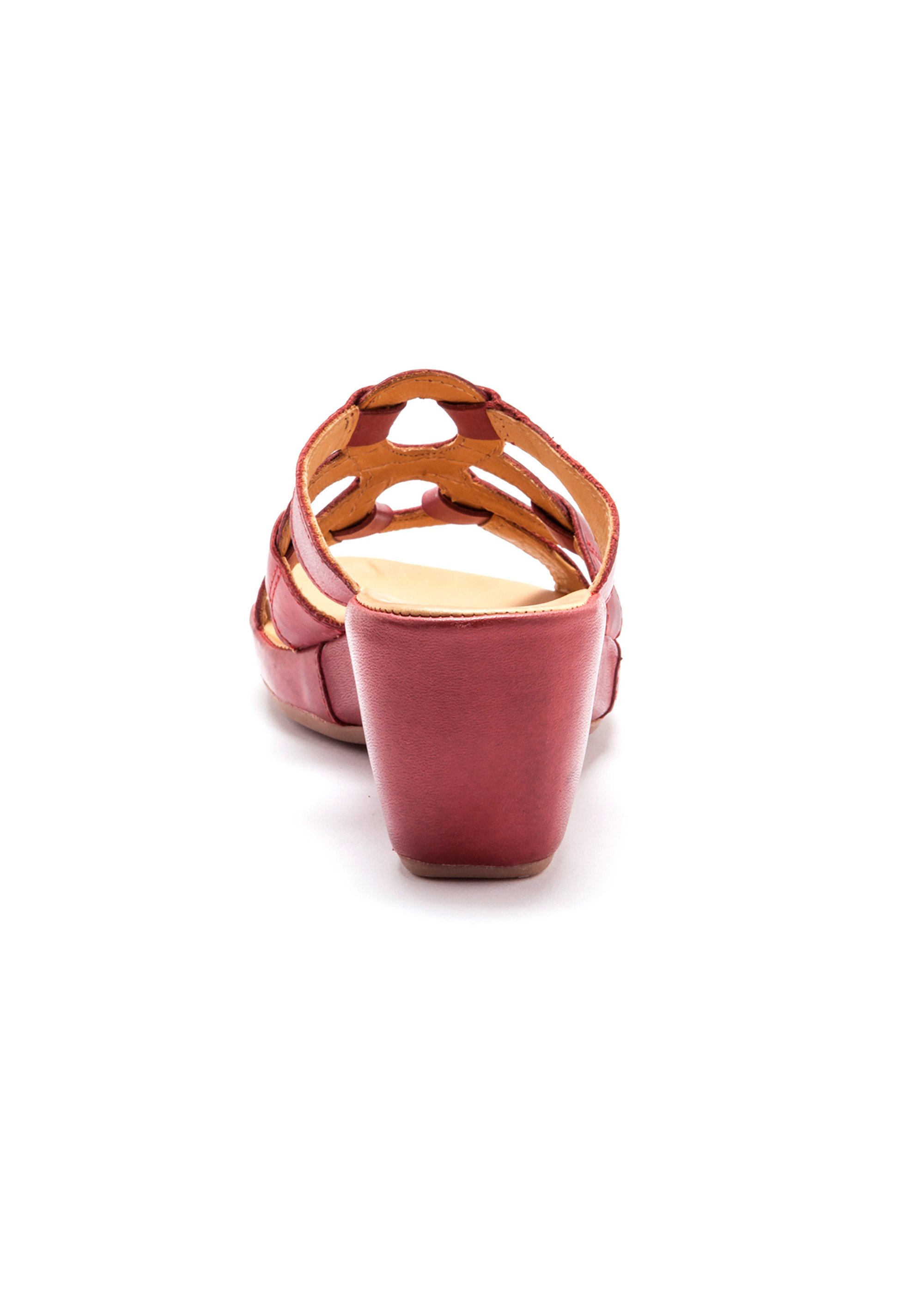 Mule en cuir grande largeur