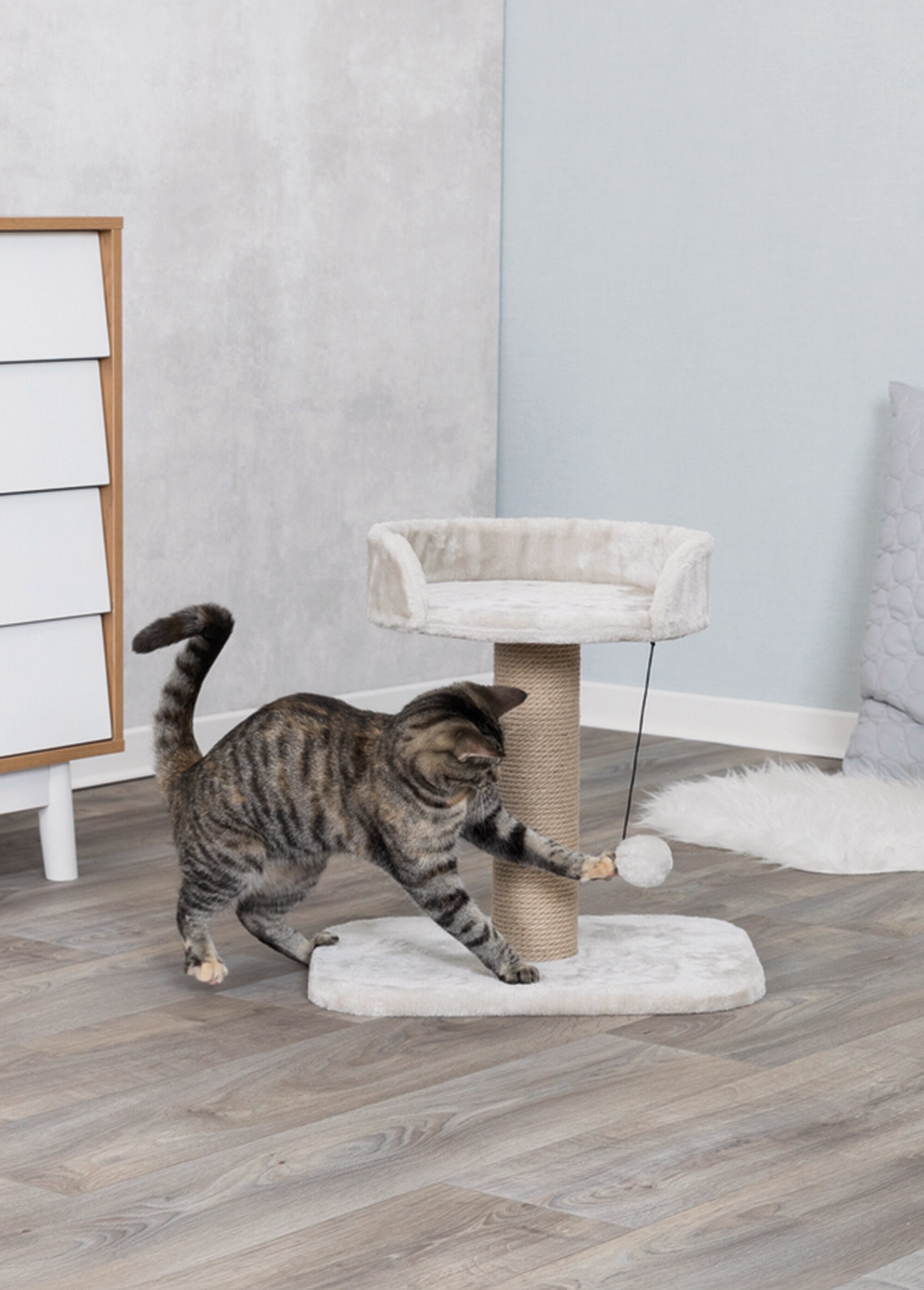 Petit arbre à chat MICA, hauteur 46cm GRIS TRX-44418 SI1