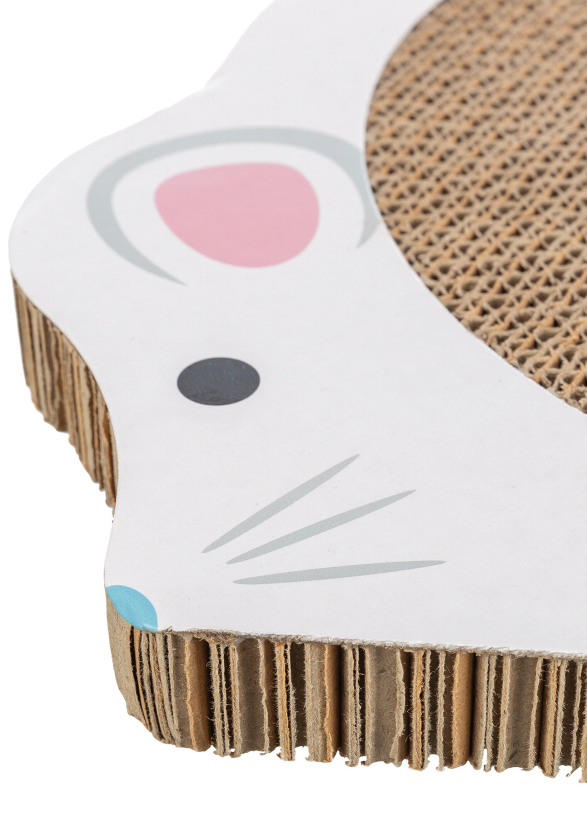 Plaque griffoir carton, décor souris BLANC NATUREL TRX-48040 DE1