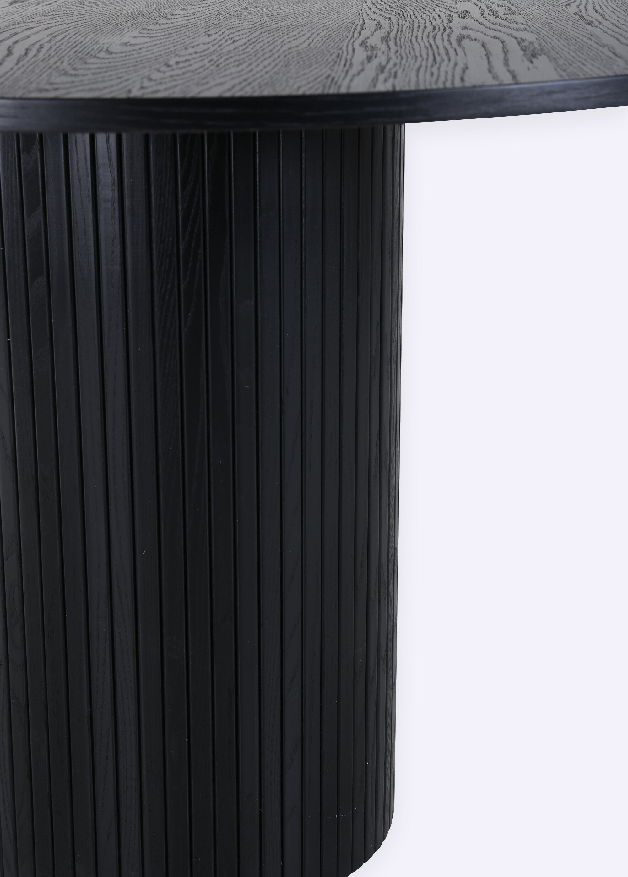 Table à manger peuplier pied cylindrique NOIR VEN-15596-848 DE1