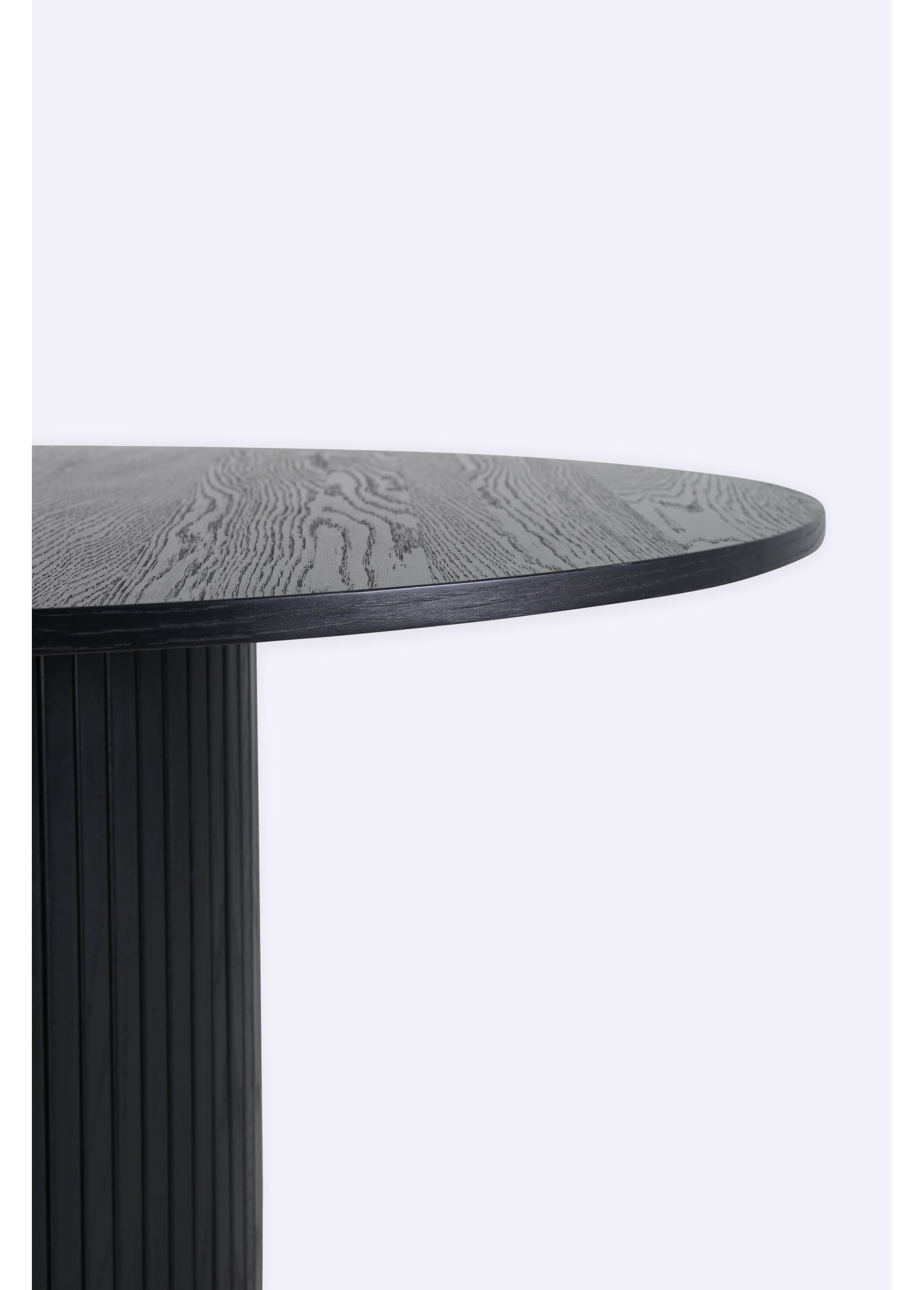 Table à manger peuplier pied cylindrique NOIR VEN-15596-848 DE2