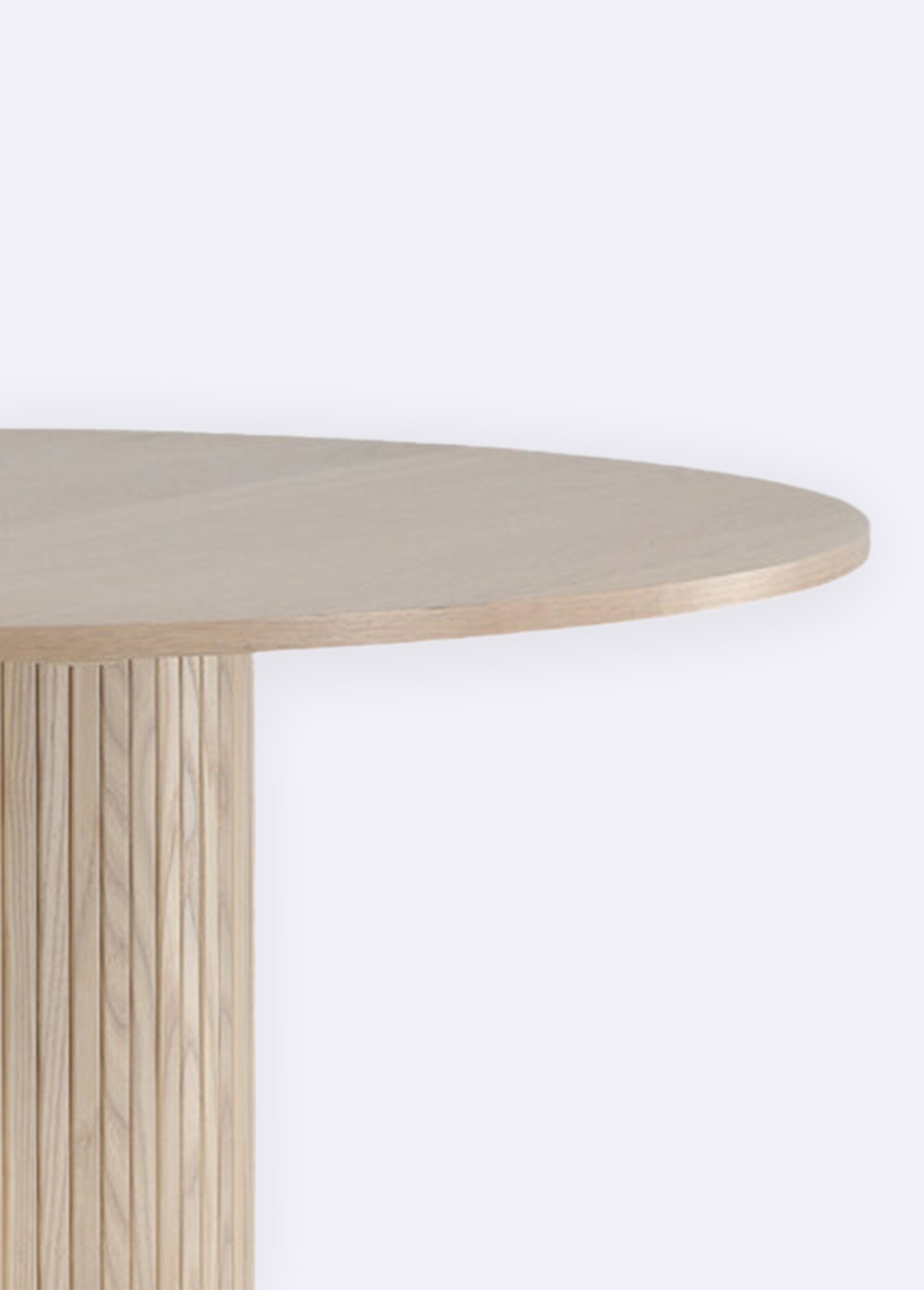 Table à manger peuplier pied cylindrique BLANC VEN-15596-848 DE1