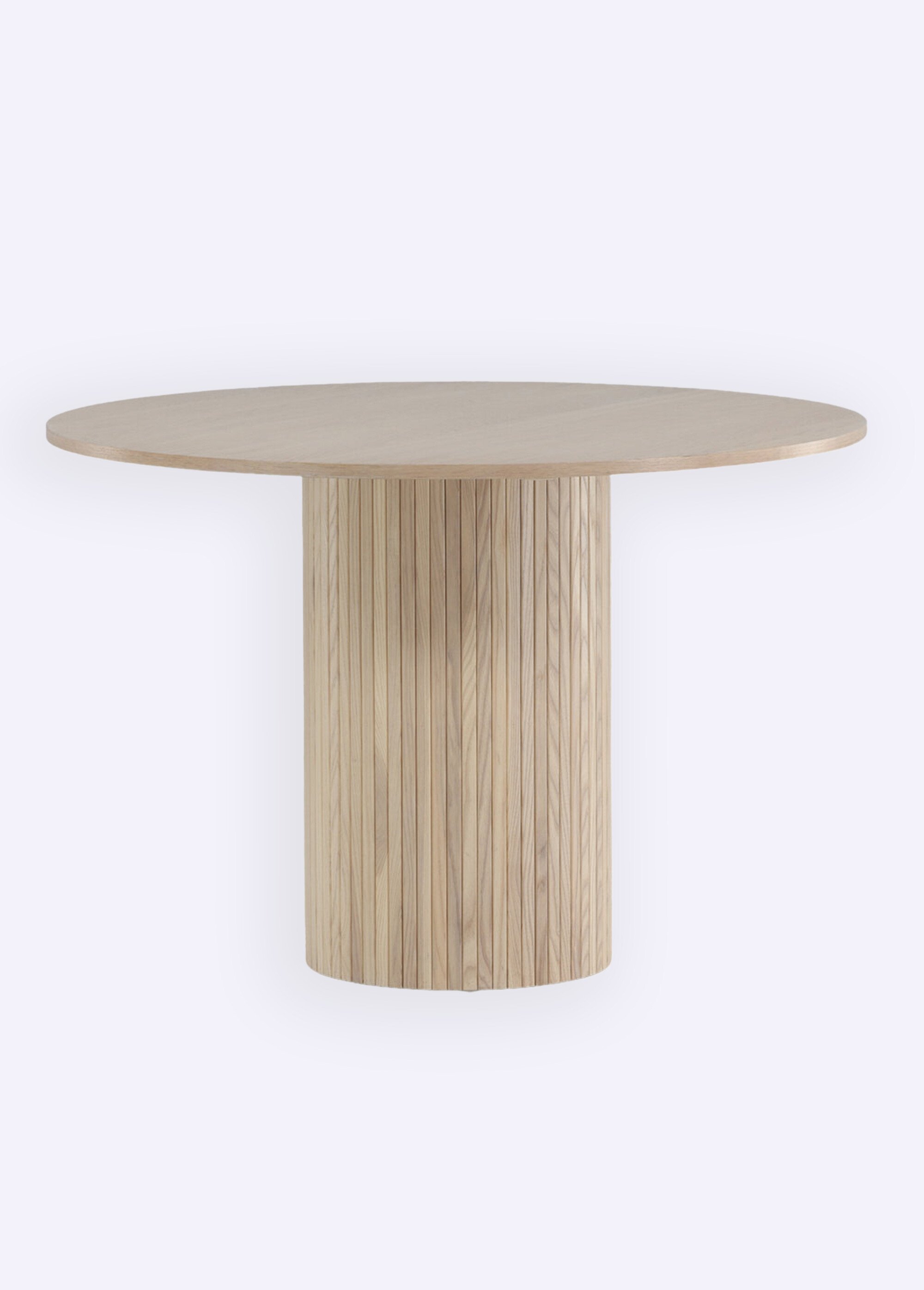 Table à manger peuplier pied cylindrique BLANC VEN-15596-848 FA1
