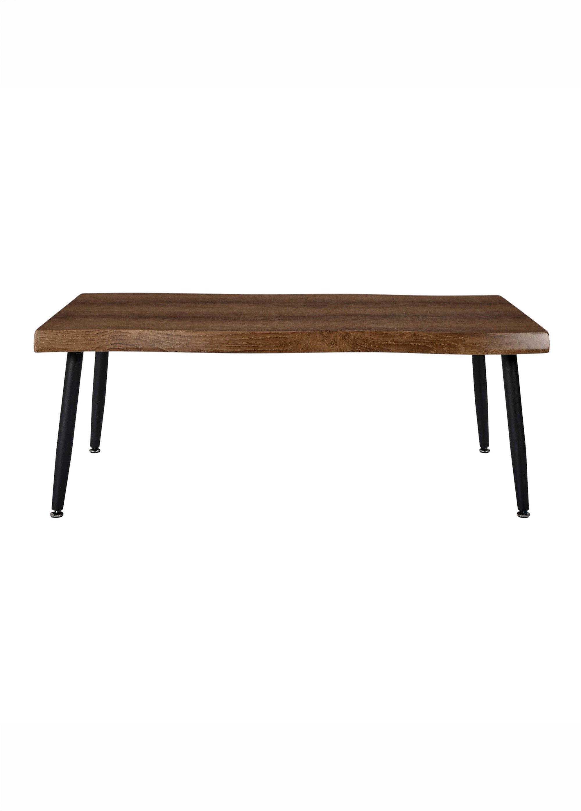 Table basse en bois, pieds compas FOREST MARRON CMP-HD7117 DE1