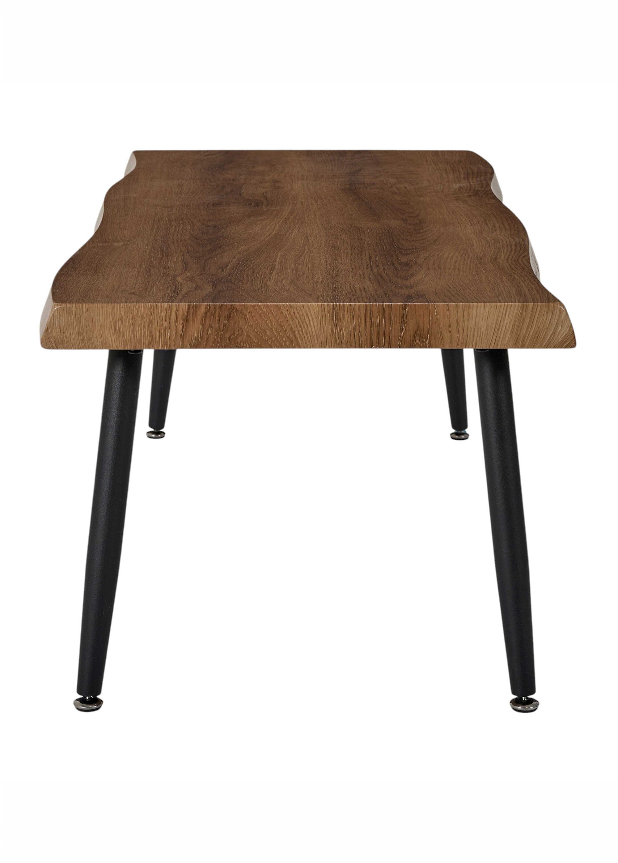 Table basse en bois, pieds compas FOREST MARRON CMP-HD7117 DE2