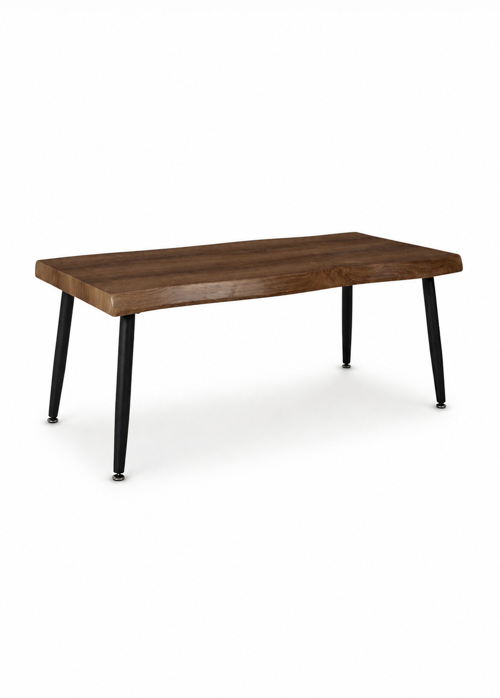 Table basse en bois, pieds compas FOREST MARRON CMP-HD7117 FA1