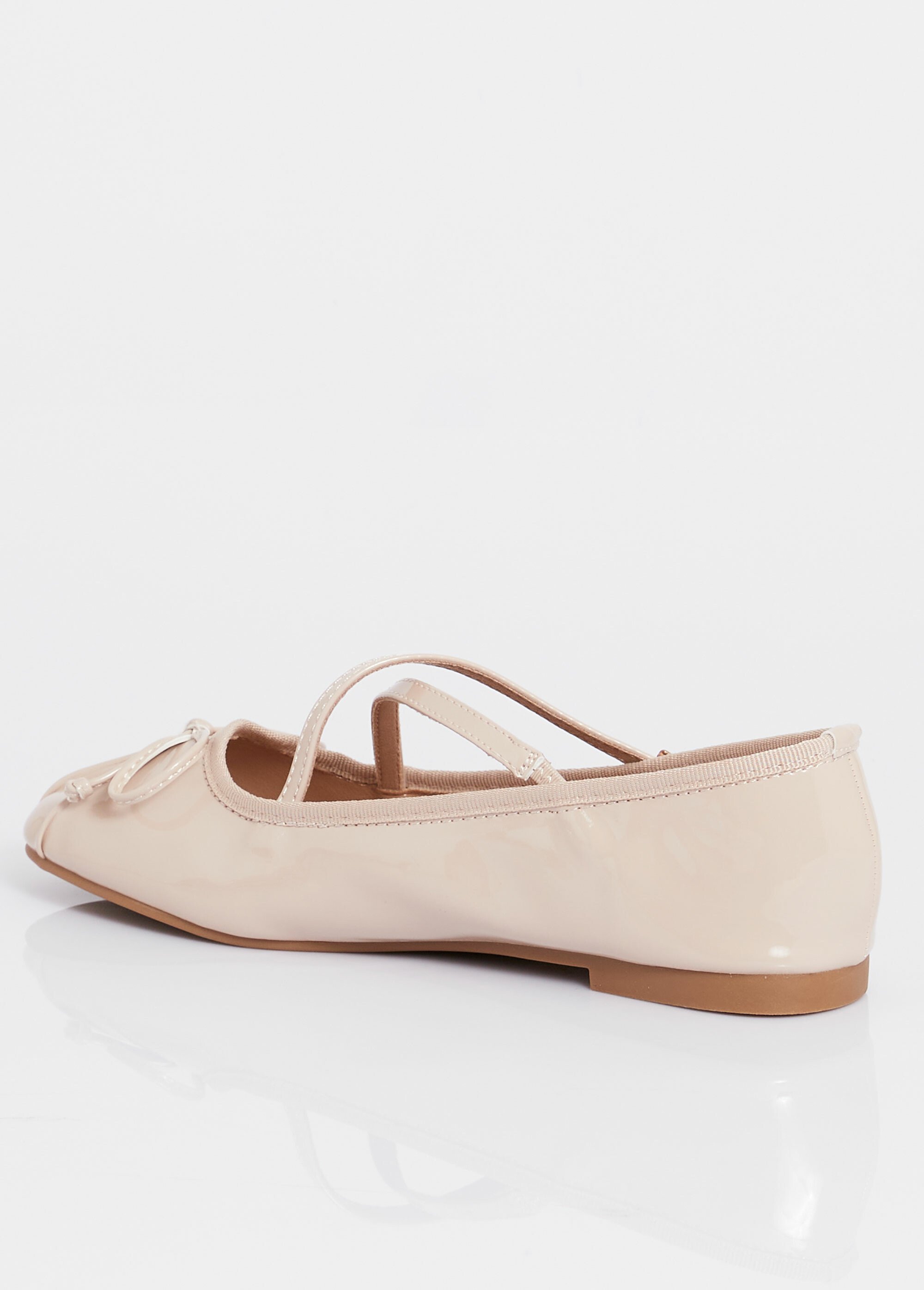 Ballerines vernies avec brides croisées Femme VERNIS BEIGE MAR6625-1 DO1