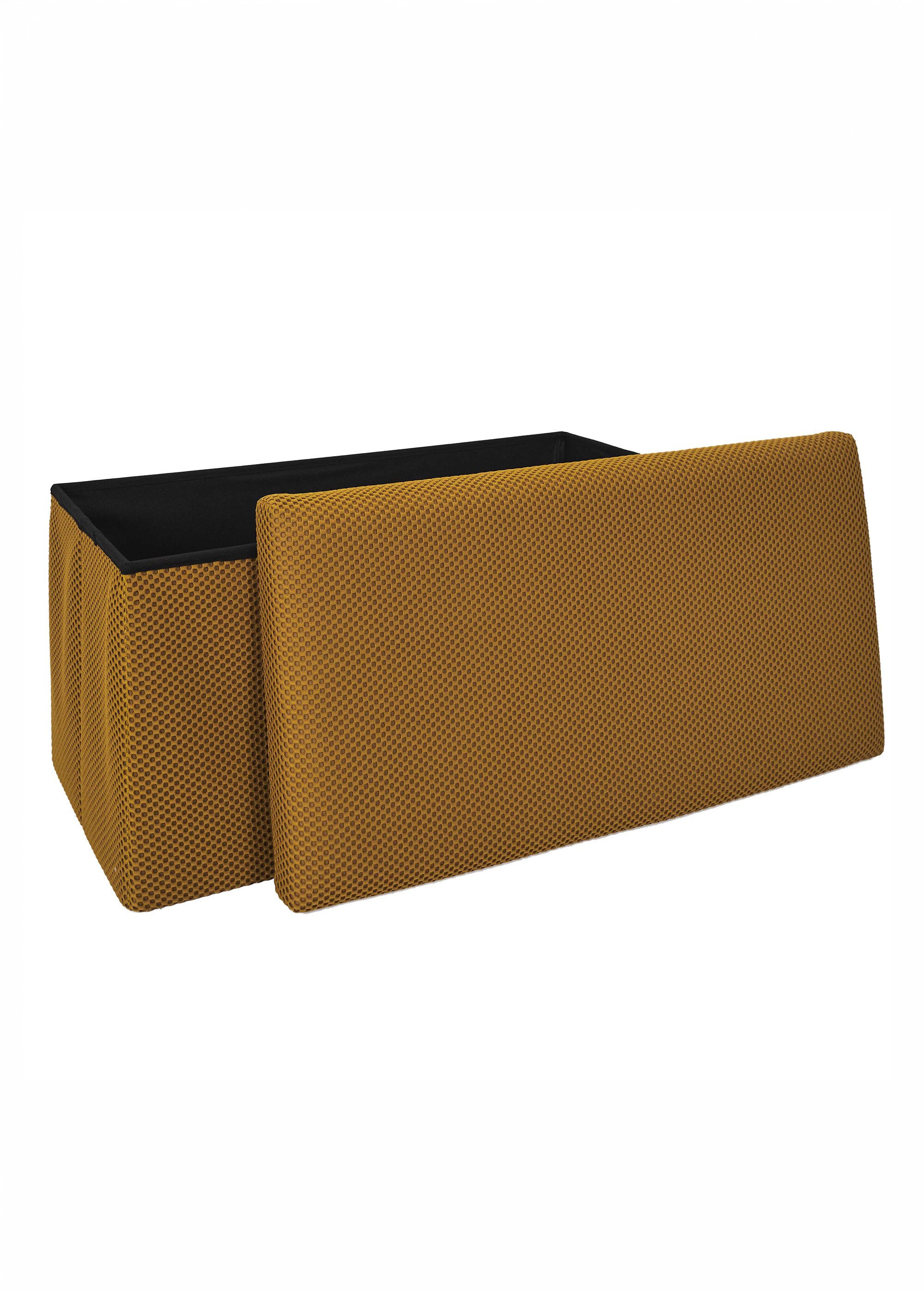 Banc coffre pliable design en mesh ATOME JAUNE CMP-HD0467 DE2