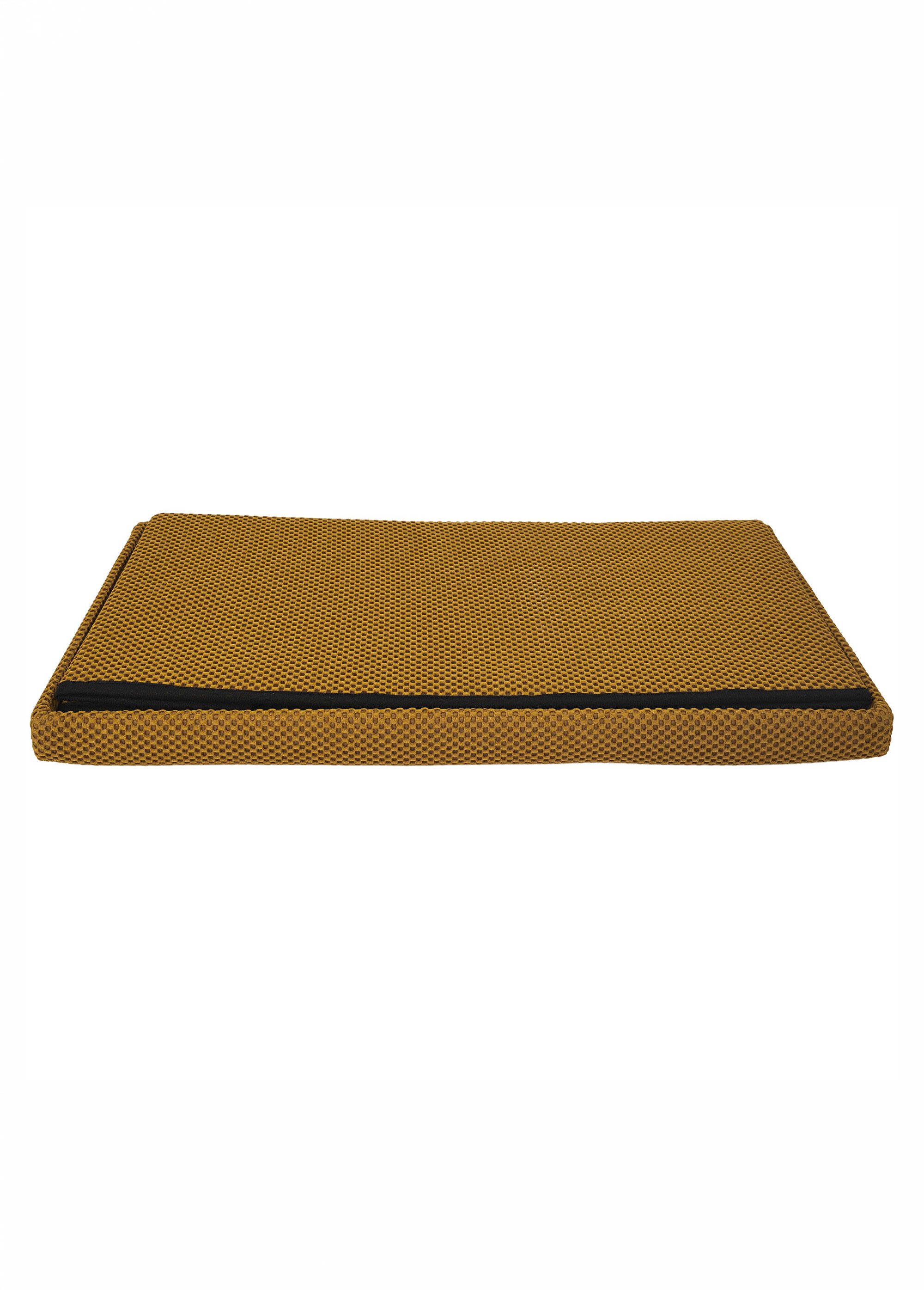 Banc coffre pliable design en mesh ATOME JAUNE CMP-HD0467 DE3