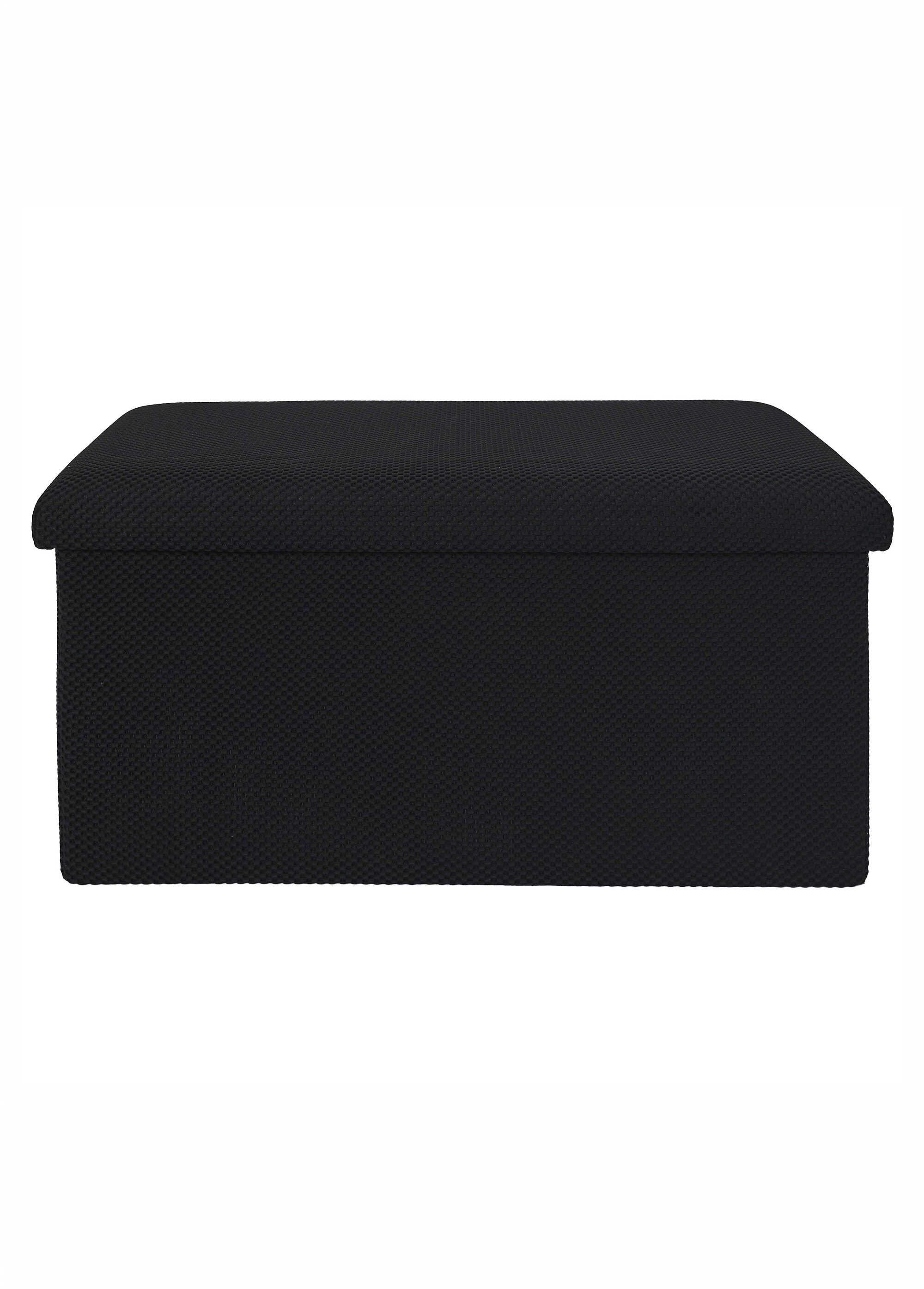 Banc coffre pliable design en mesh ATOME NOIR CMP-HD0467 DE1