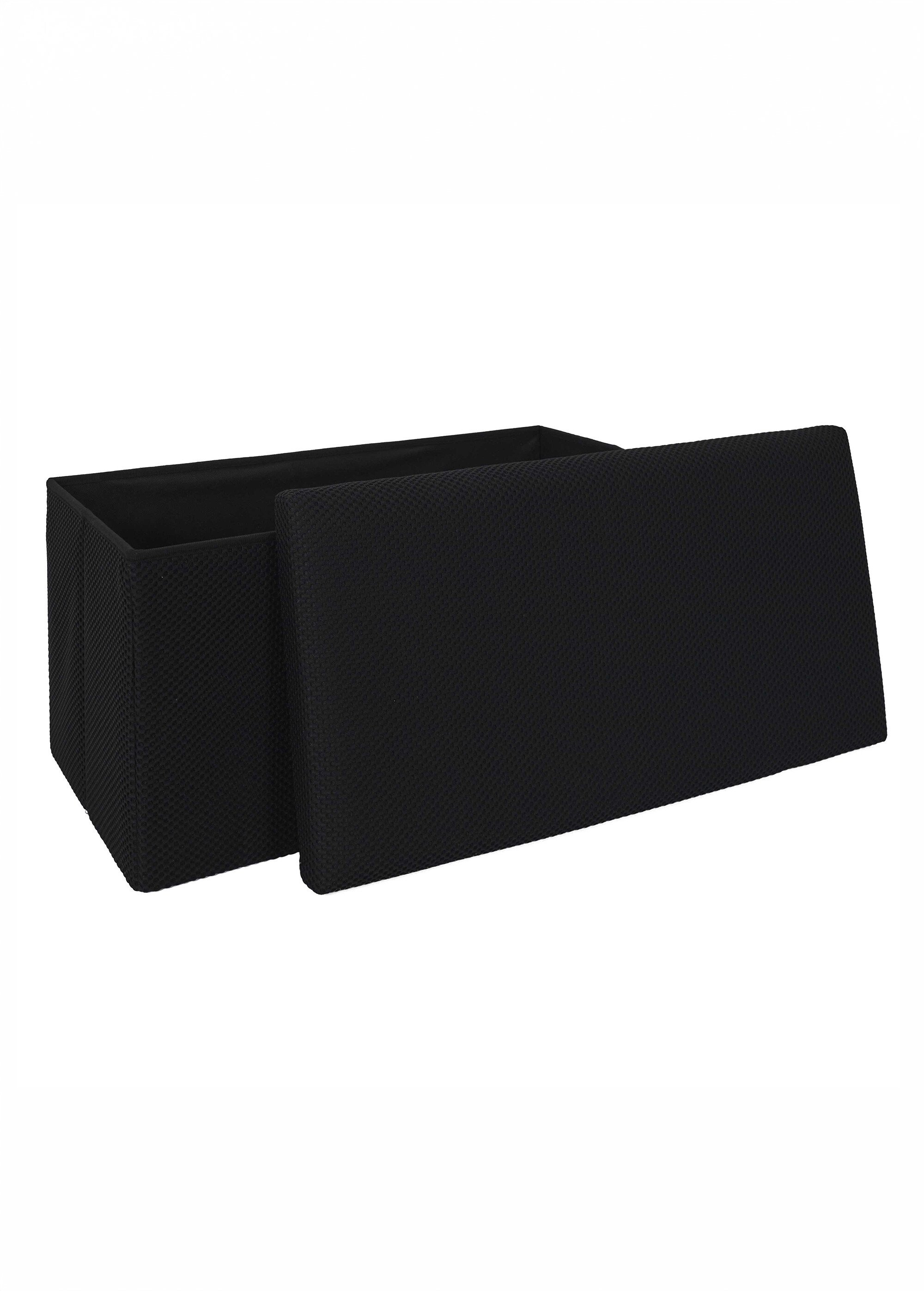 Banc coffre pliable design en mesh ATOME NOIR CMP-HD0467 DE2