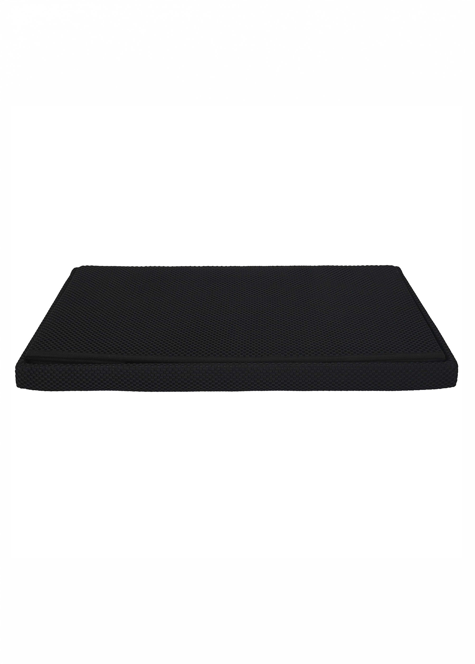 Banc coffre pliable design en mesh ATOME NOIR CMP-HD0467 DE3