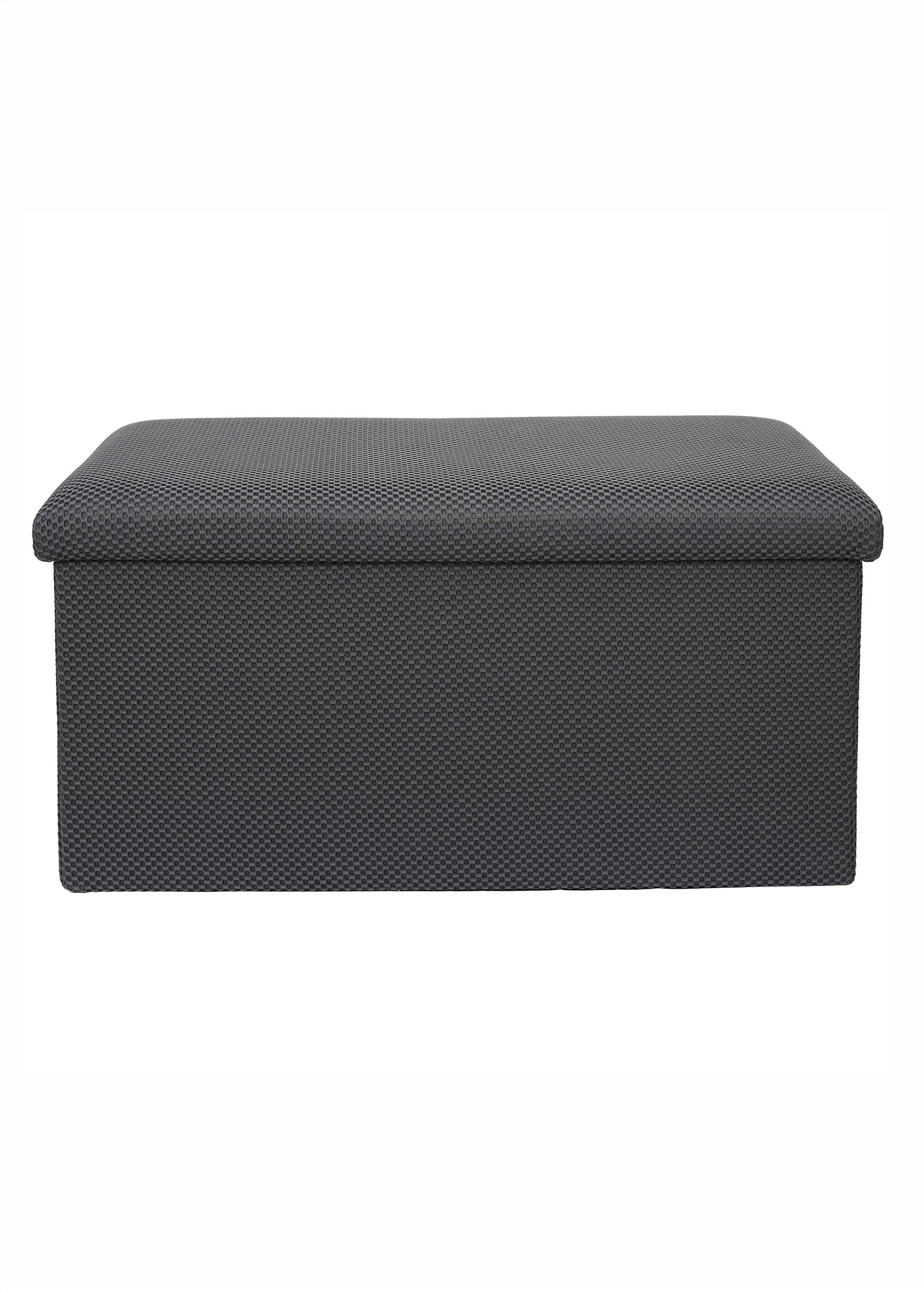 Banc coffre pliable design en mesh ATOME GRIS CMP-HD0467 DE1