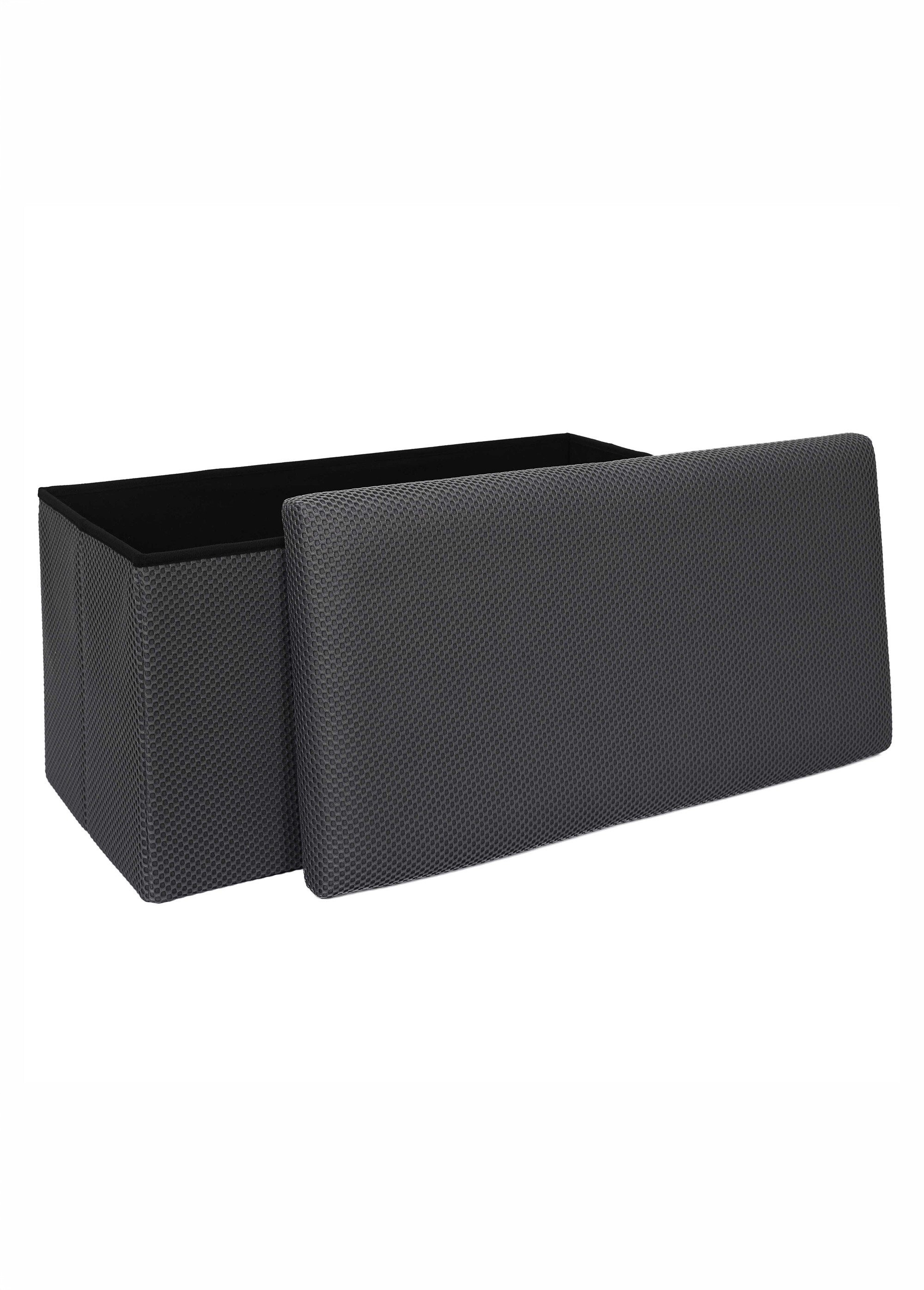 Banc coffre pliable design en mesh ATOME GRIS CMP-HD0467 DE2