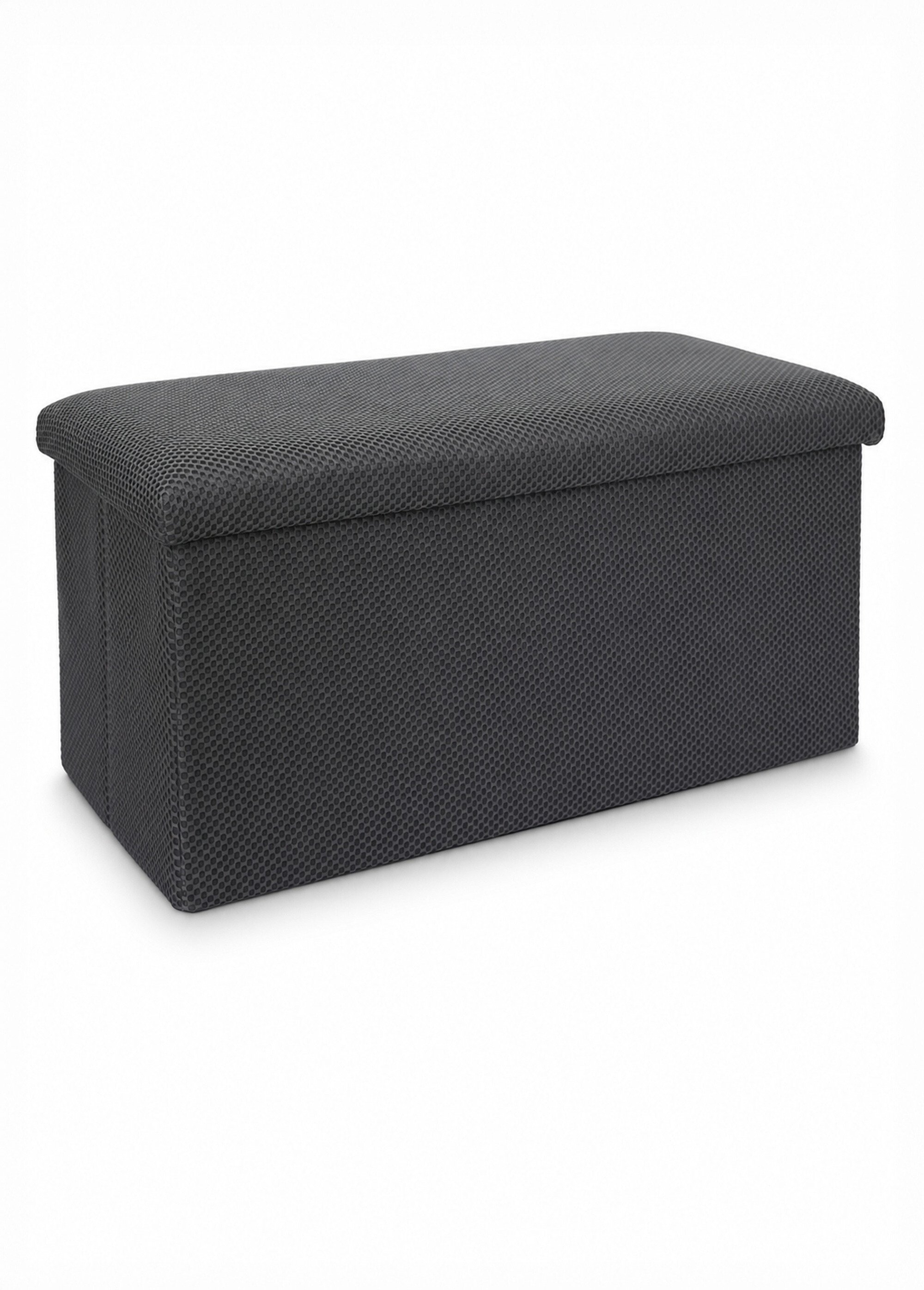 Banc coffre pliable design en mesh ATOME GRIS CMP-HD0467 FA1