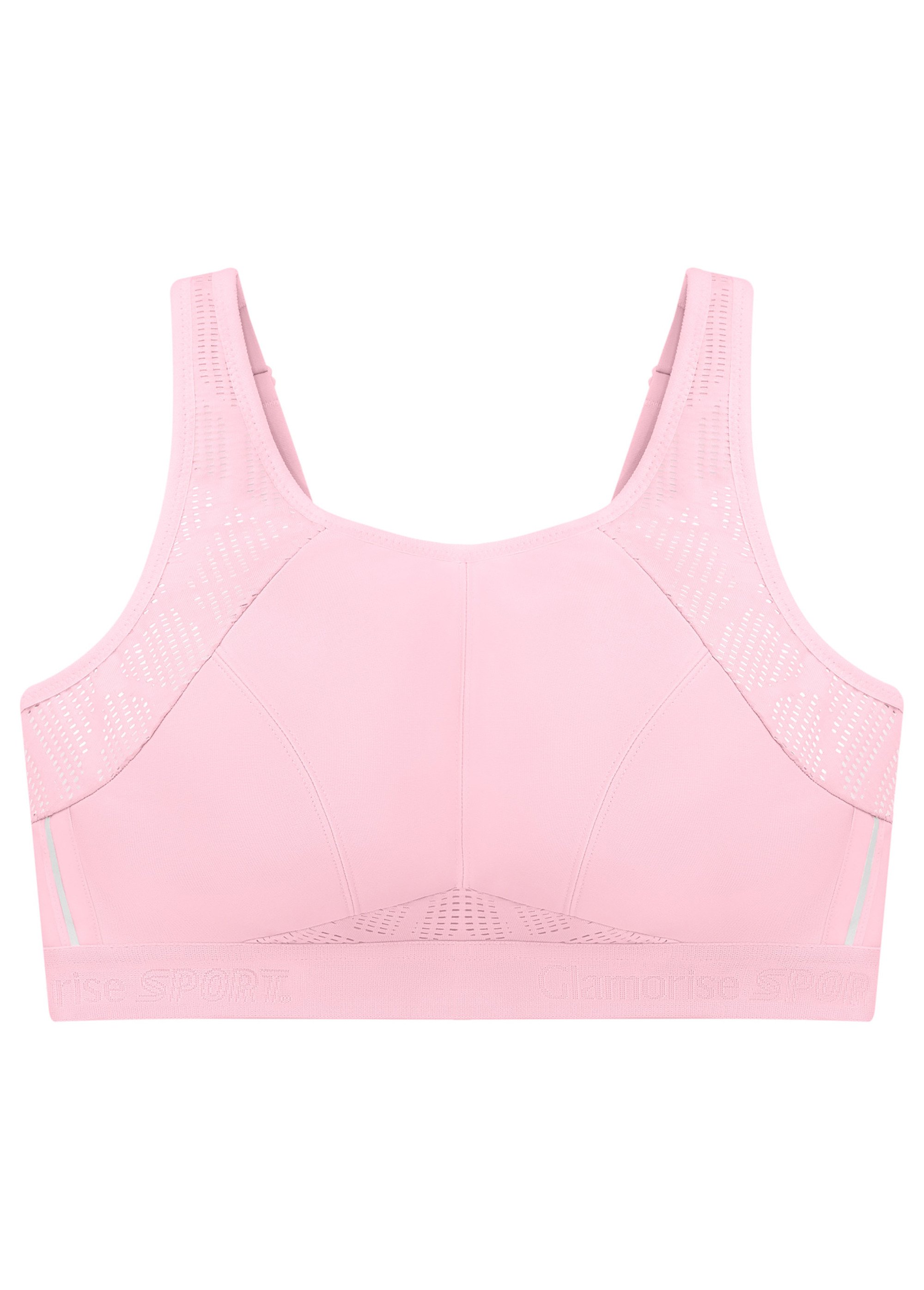 Brassière Sport Anti-Rebondissements Sans Armatures Spécial Grandes Tailles n°1066 Femme Grande Taille ROSE GUIMAUVE 1066 FA2