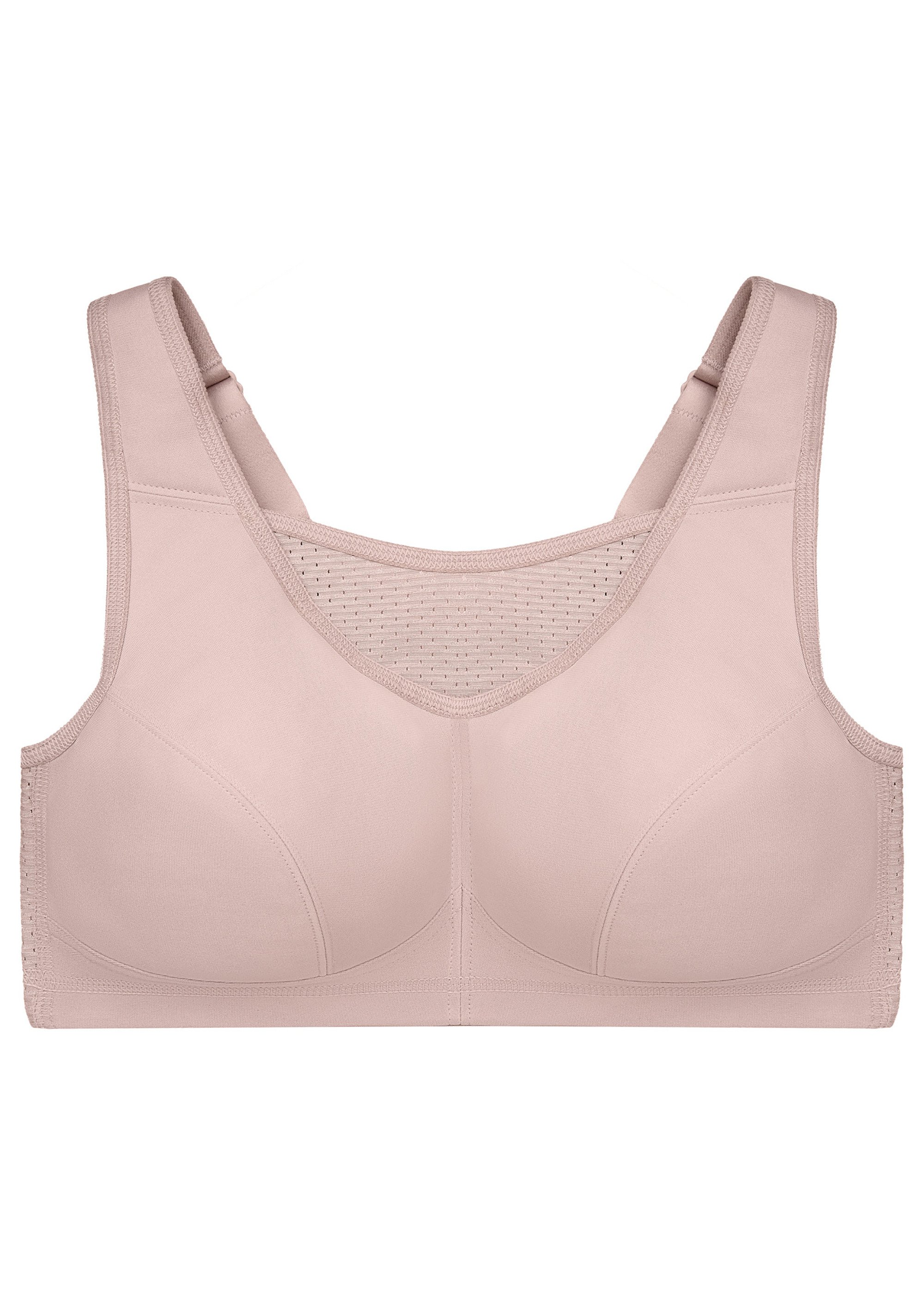 Brassière Sport Grandes Tailles Anti-Secousses Top Performances, Sans Armatures n°1067 Femme Grande Taille MARRON GLACE 1067 FA2