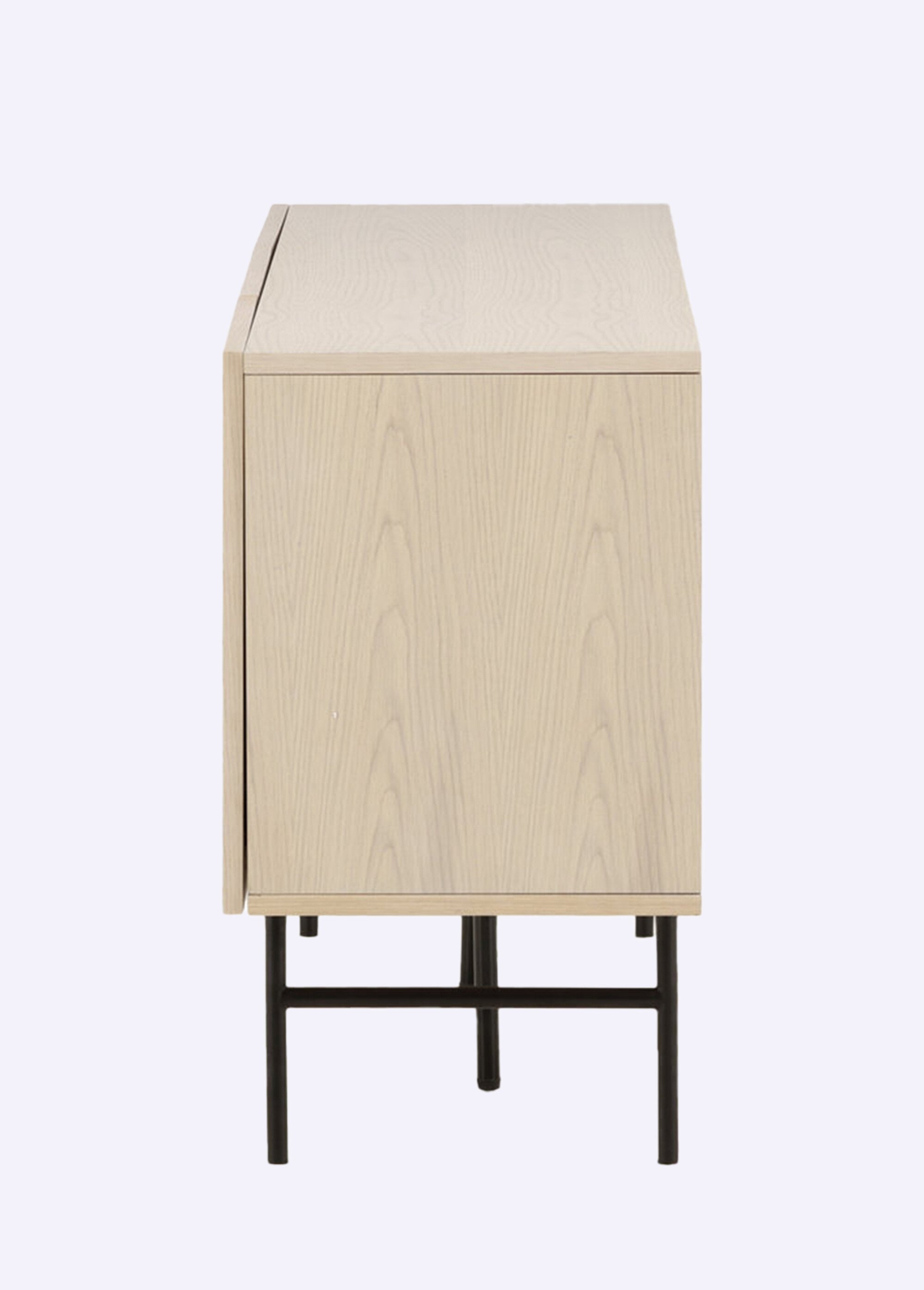 Buffet en bois épuré, effet rainuré MARRON VEN-42000-610 DE3