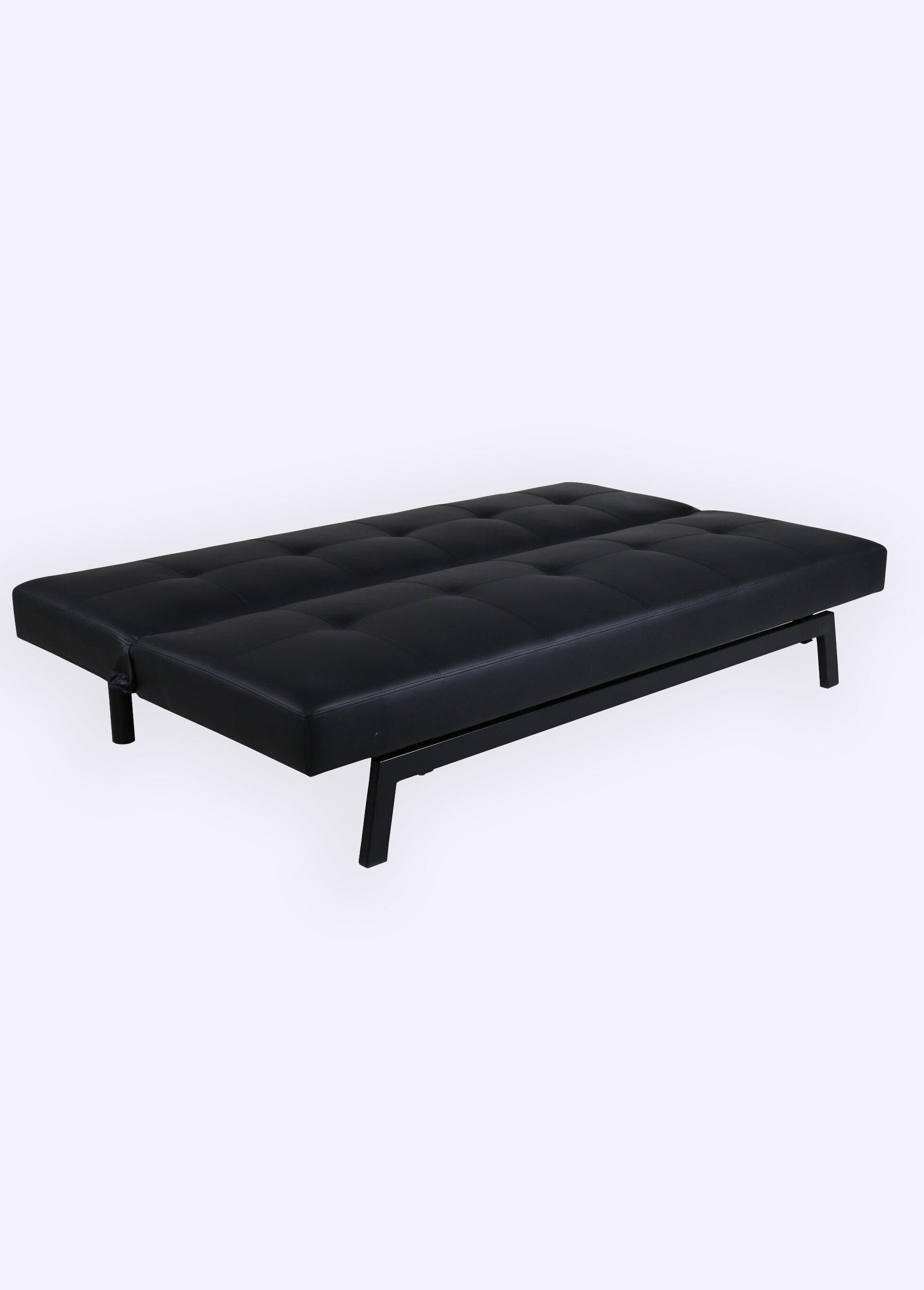 Canapé clic clac capitonné pieds métal NOIR VEN-15549-288 DE5