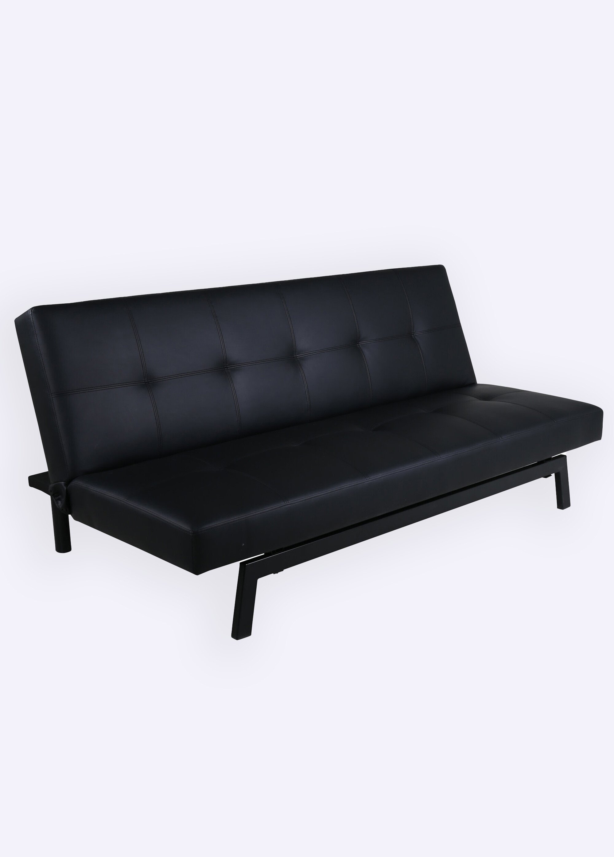 Canapé clic clac capitonné pieds métal