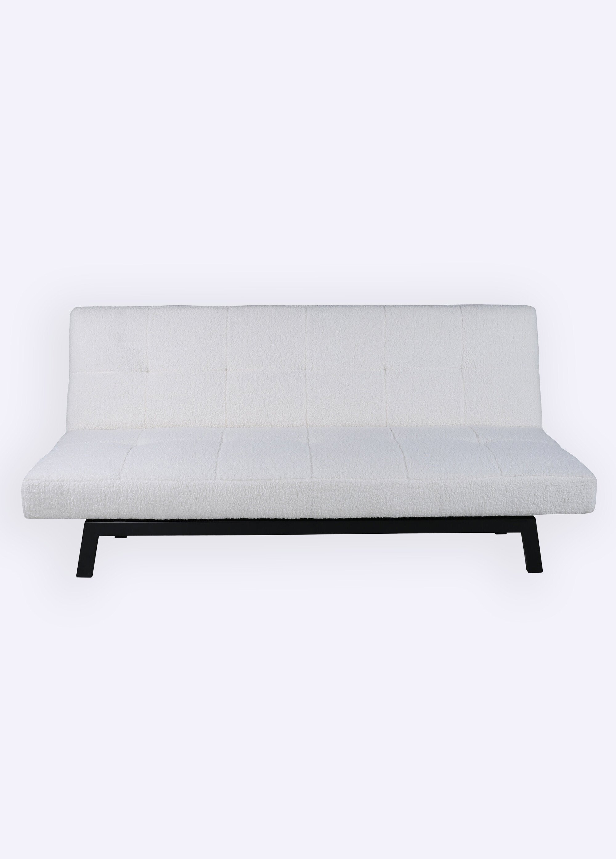 Canapé clic clac capitonné pieds métal