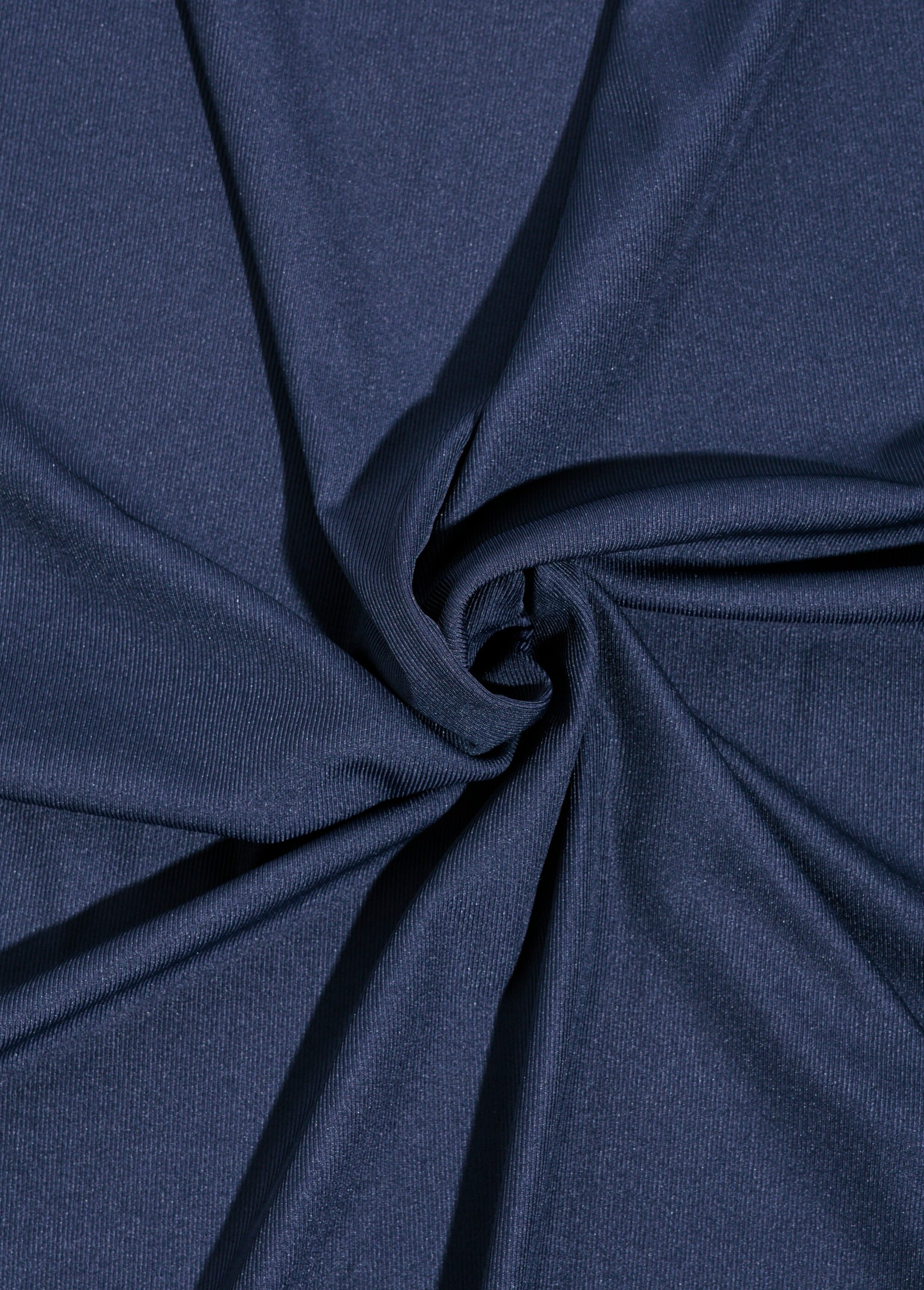 Coupon tissu habillement, fines lignes BLEU COT123686 FA1