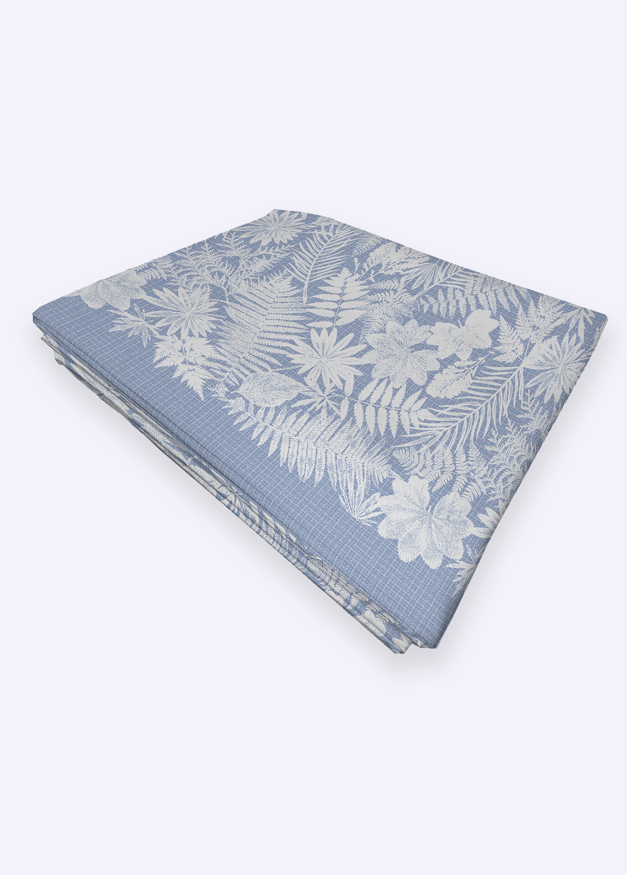 Drap plat flanelle coton imprimé végétal