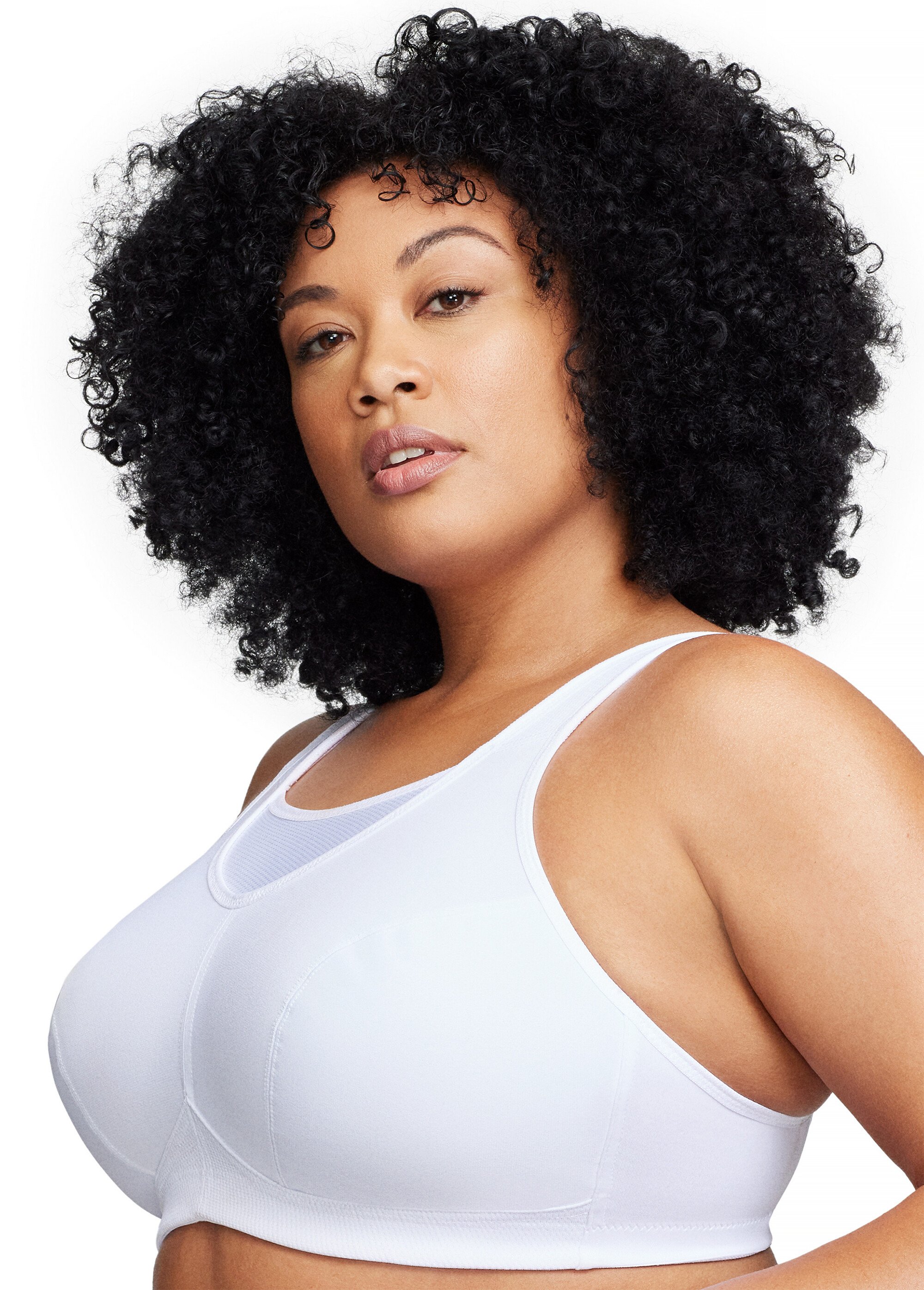 Brassière Sport Anti-Rebondissements Sans Armatures Spécial Grandes Tailles n°1066 Femme Grande Taille Blanc 1066 GA1