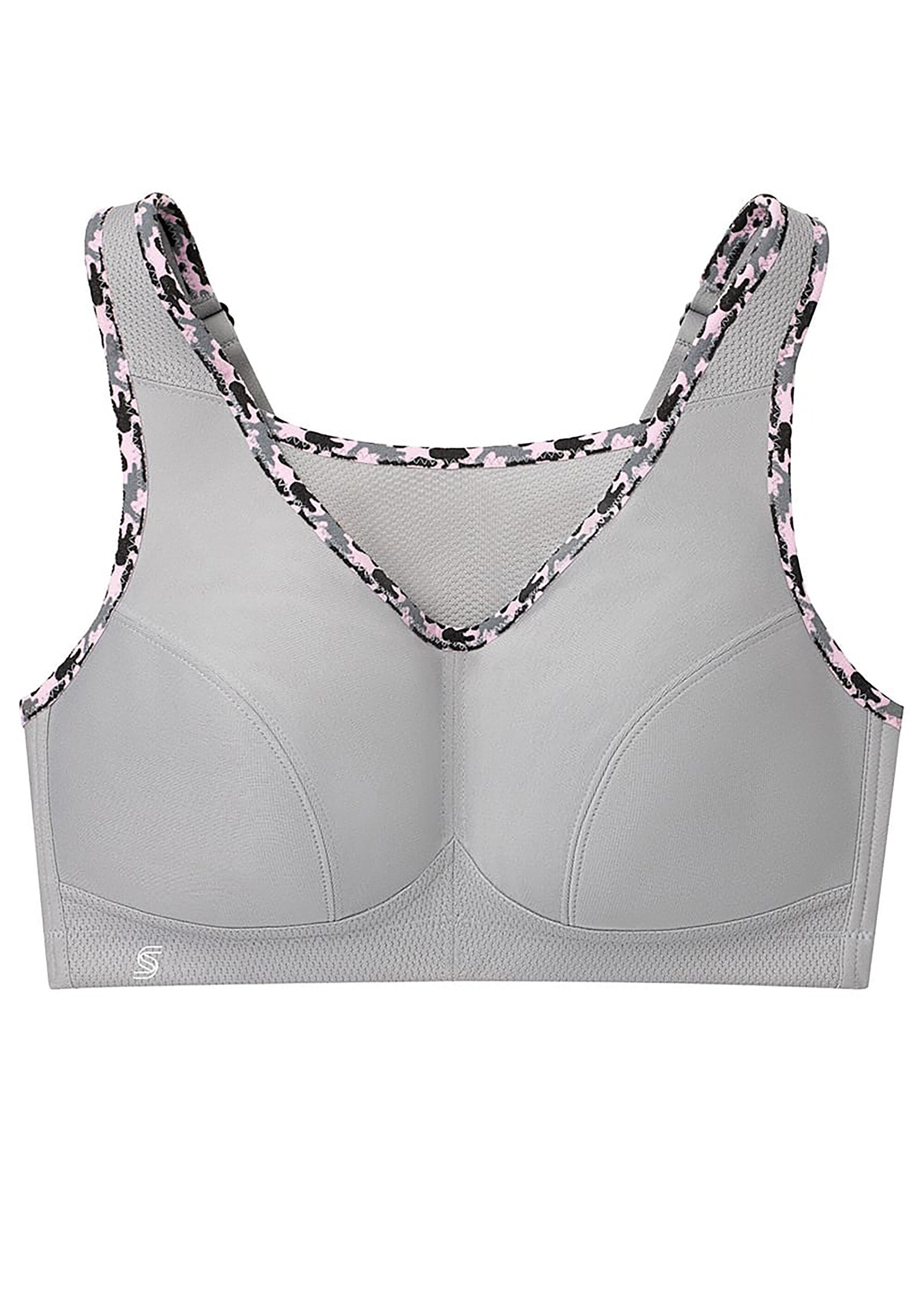 Brassière Sport Anti-Rebondissements Sans Armatures Spécial Grandes Tailles n°1066 Femme Grande Taille GRIS ARGENTE 1066 FA2