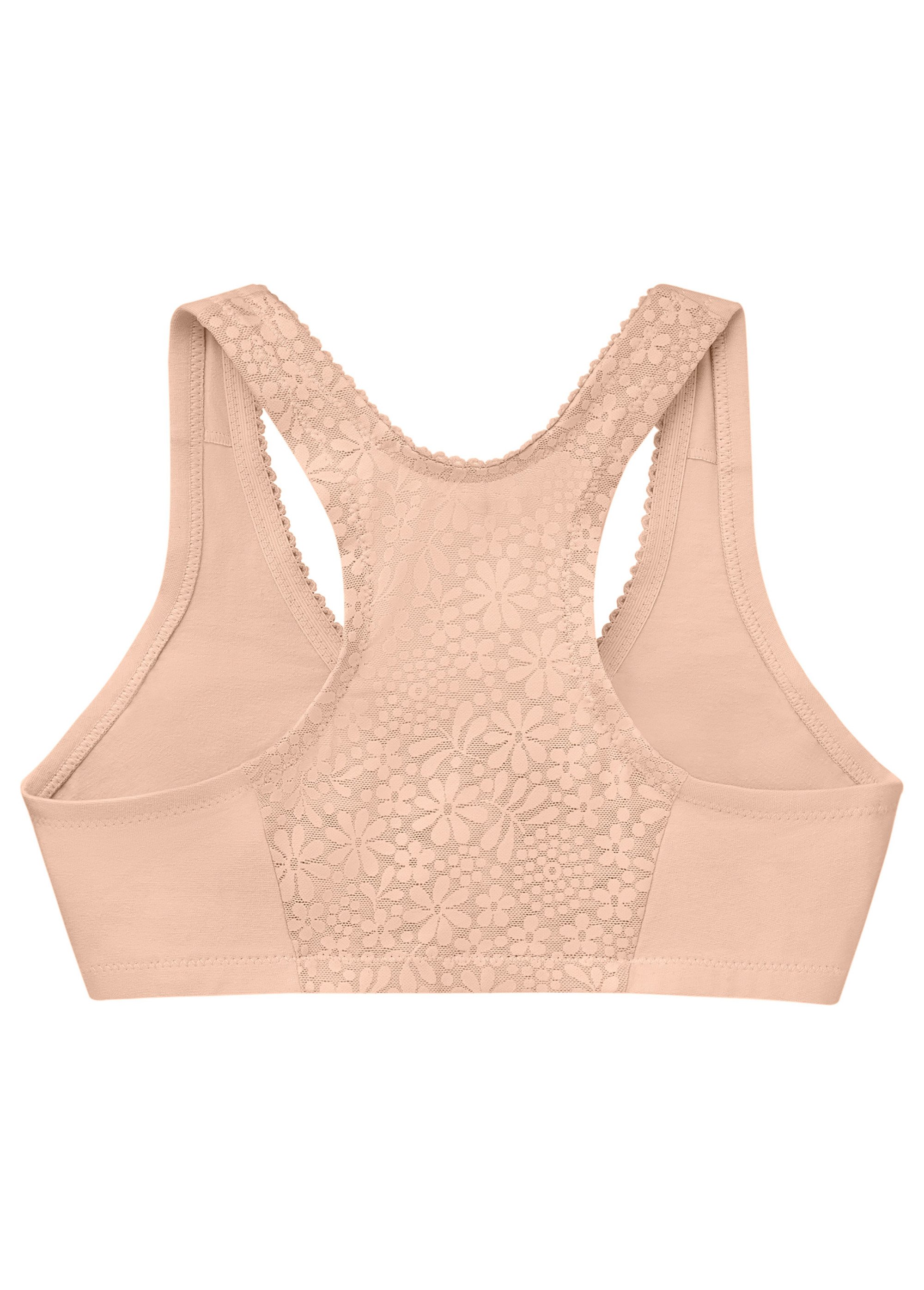 Soutien-gorge Confortable Pour Femmes âgées – En Coton, Sans Armatures – Bretelles Larges, Dos En U – Boutons-pression Devant – Pour Le Sport, Le Quotidien