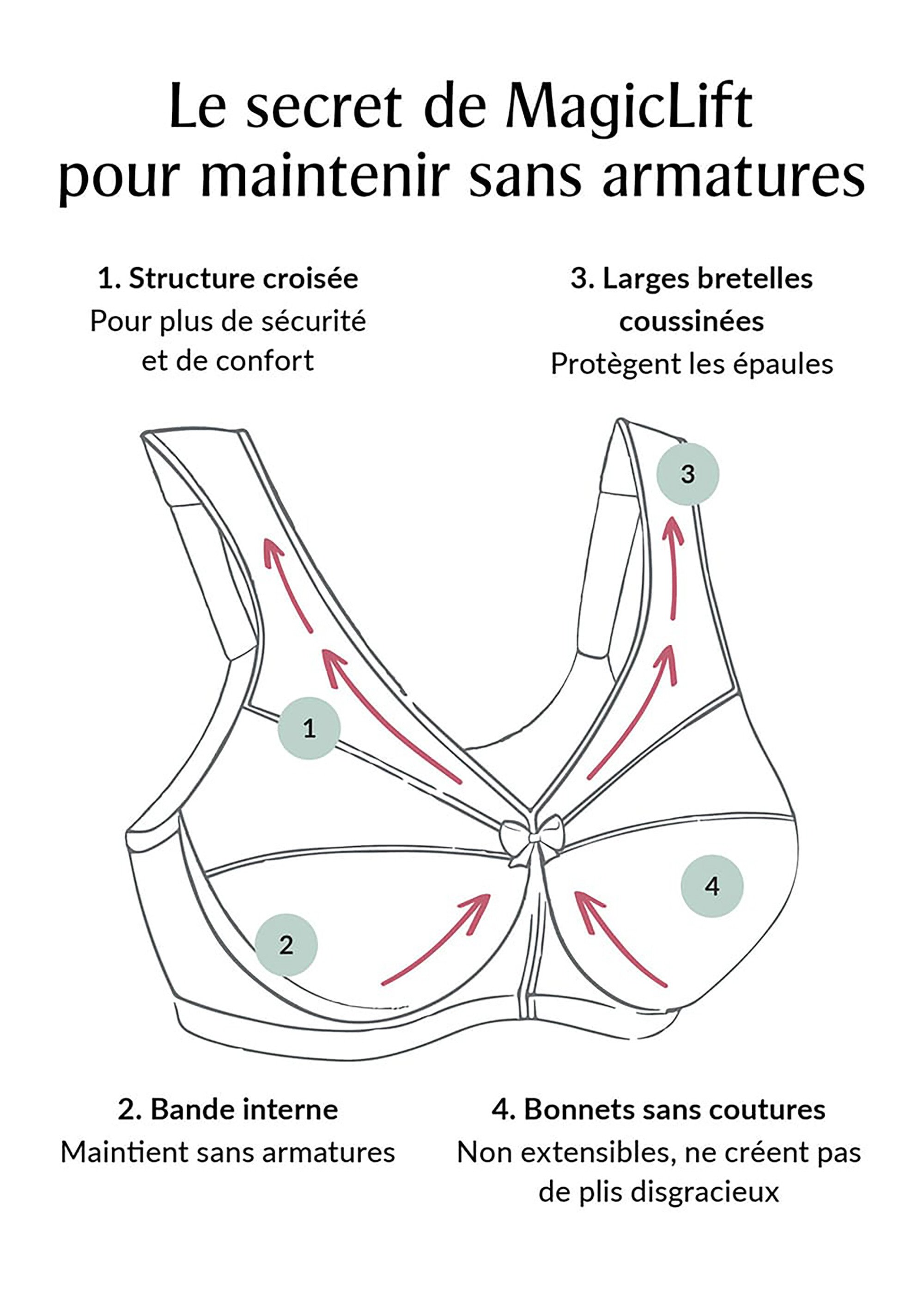 Soutien-gorge MagicLift Invisible Sans Coutures et Sans Armatures Spécial Grandes Tailles n°1080 Femme Grande Taille Marron 1080 DE1