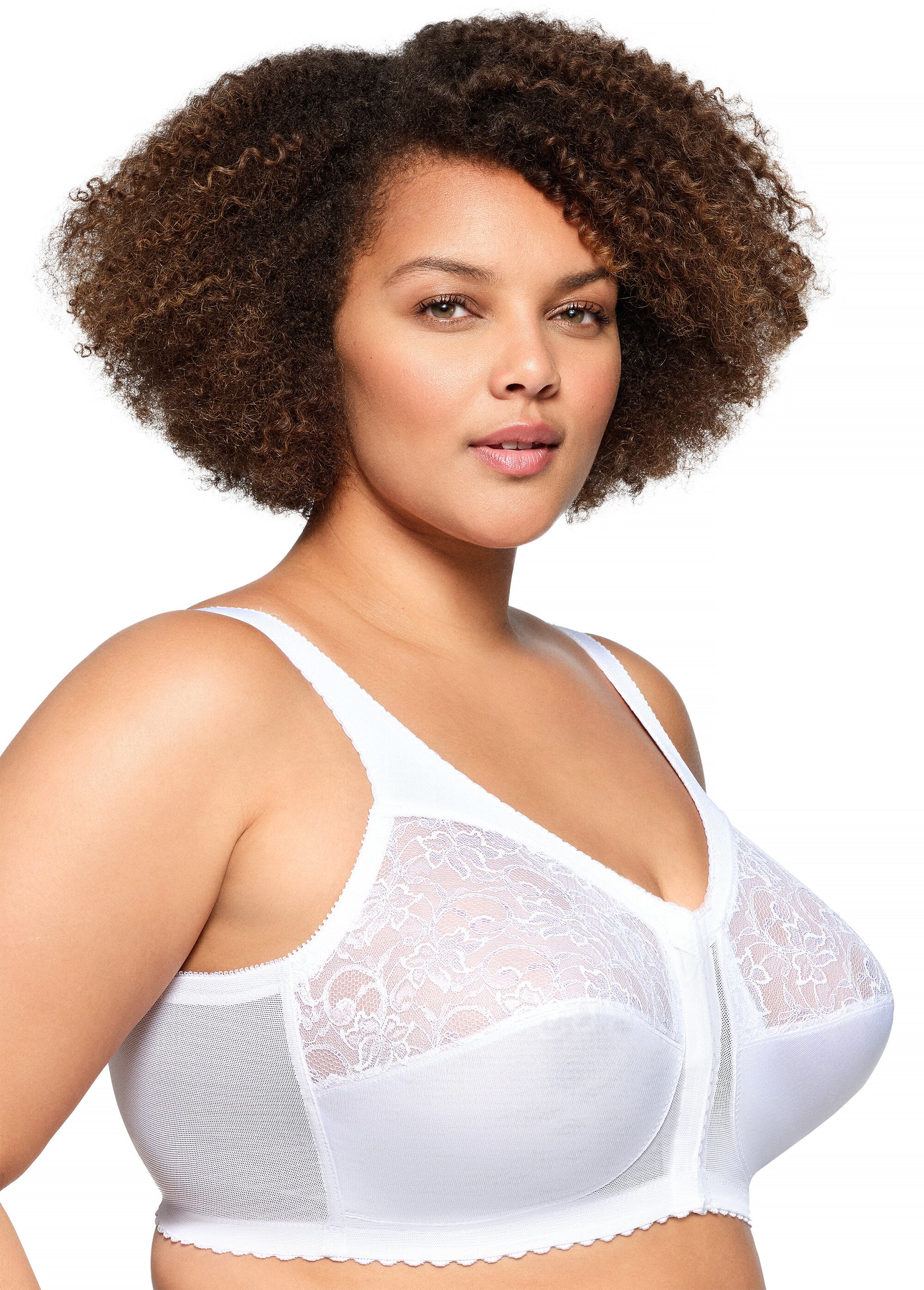 Soutien-gorge MagicLift Grandes Tailles Maintien Sans Armatures et Fermeture Frontale n°1200 Femme Grande Taille Blanc 1200 DR1