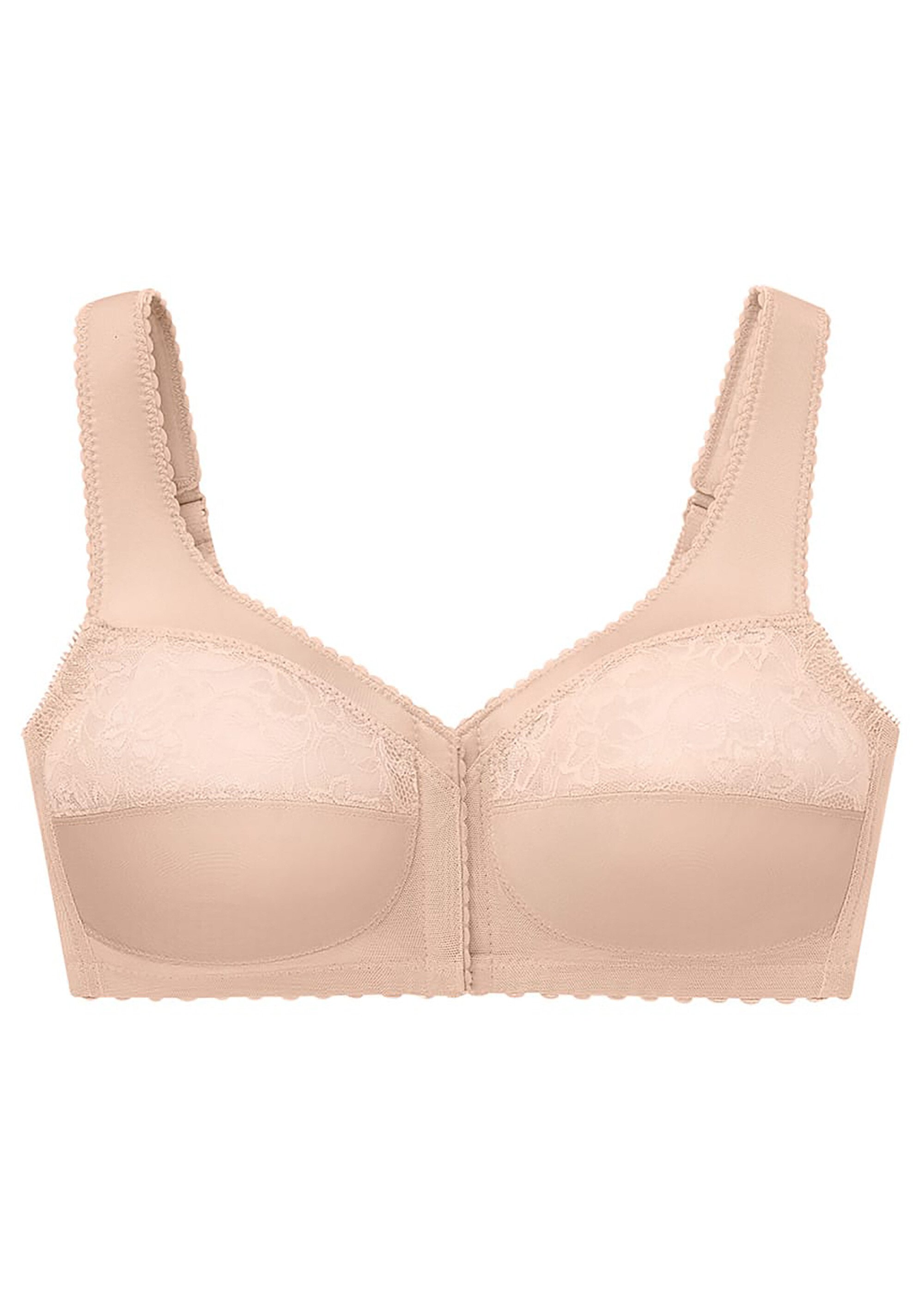 Soutien-gorge MagicLift Grandes Tailles Maintien Sans Armatures et Fermeture Frontale n°1200 Femme Grande Taille Beige 1200 FA2
