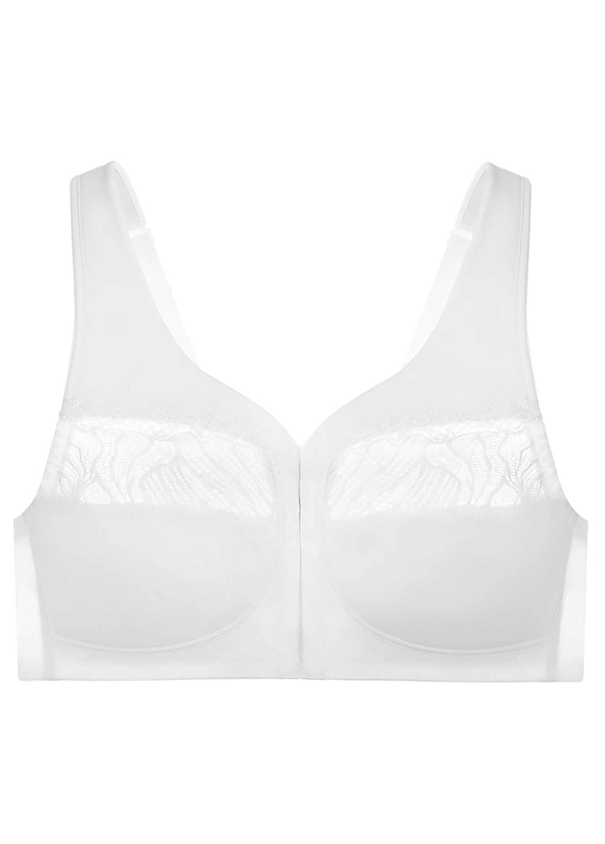 Soutien-gorge MagicLift Grandes Tailles, Galbe Naturel Sans Armatures et Fermeture Frontale n°1210 Femme Grande Taille Blanc 1210 FA3