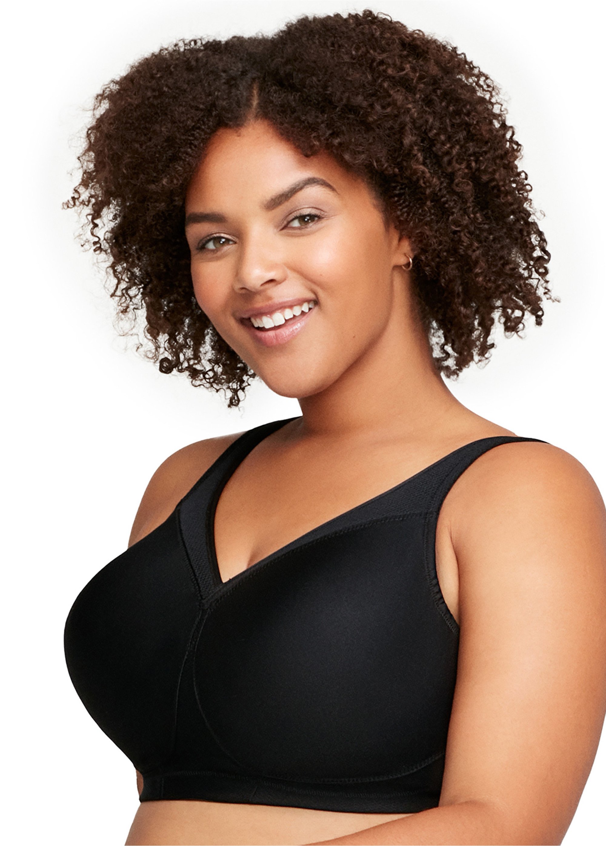 Soutien-gorge Sport MagicLift Sans Coutures et Sans Armatures Spécial Grandes Tailles n°1006 Femme Grande Taille Noir 1006 DR1