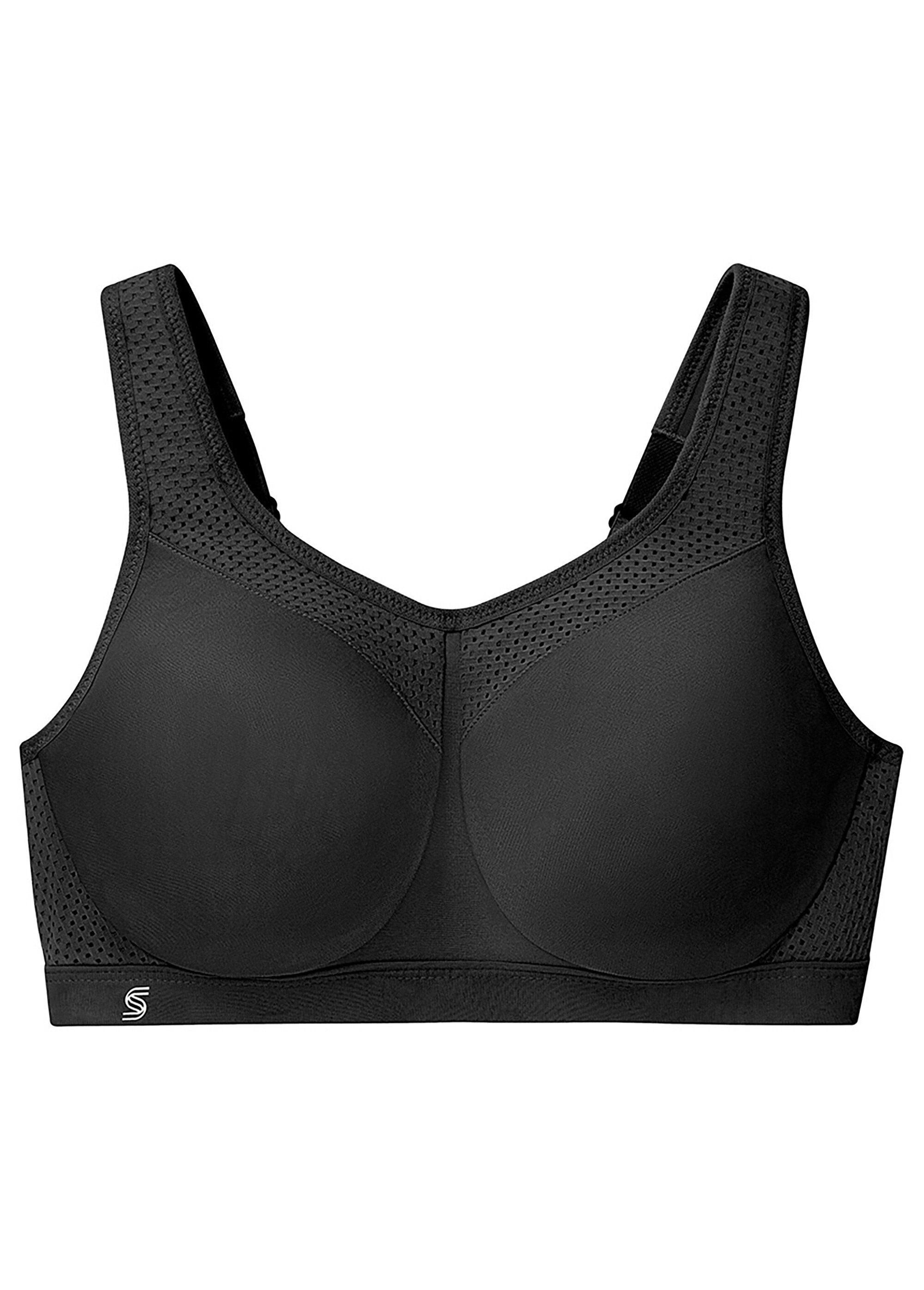 Soutien-Gorge Sport à Impact élevé, à Armatures, Spécial Grandes Tailles n°9066 Femme Grande Taille Noir 9066 FA2