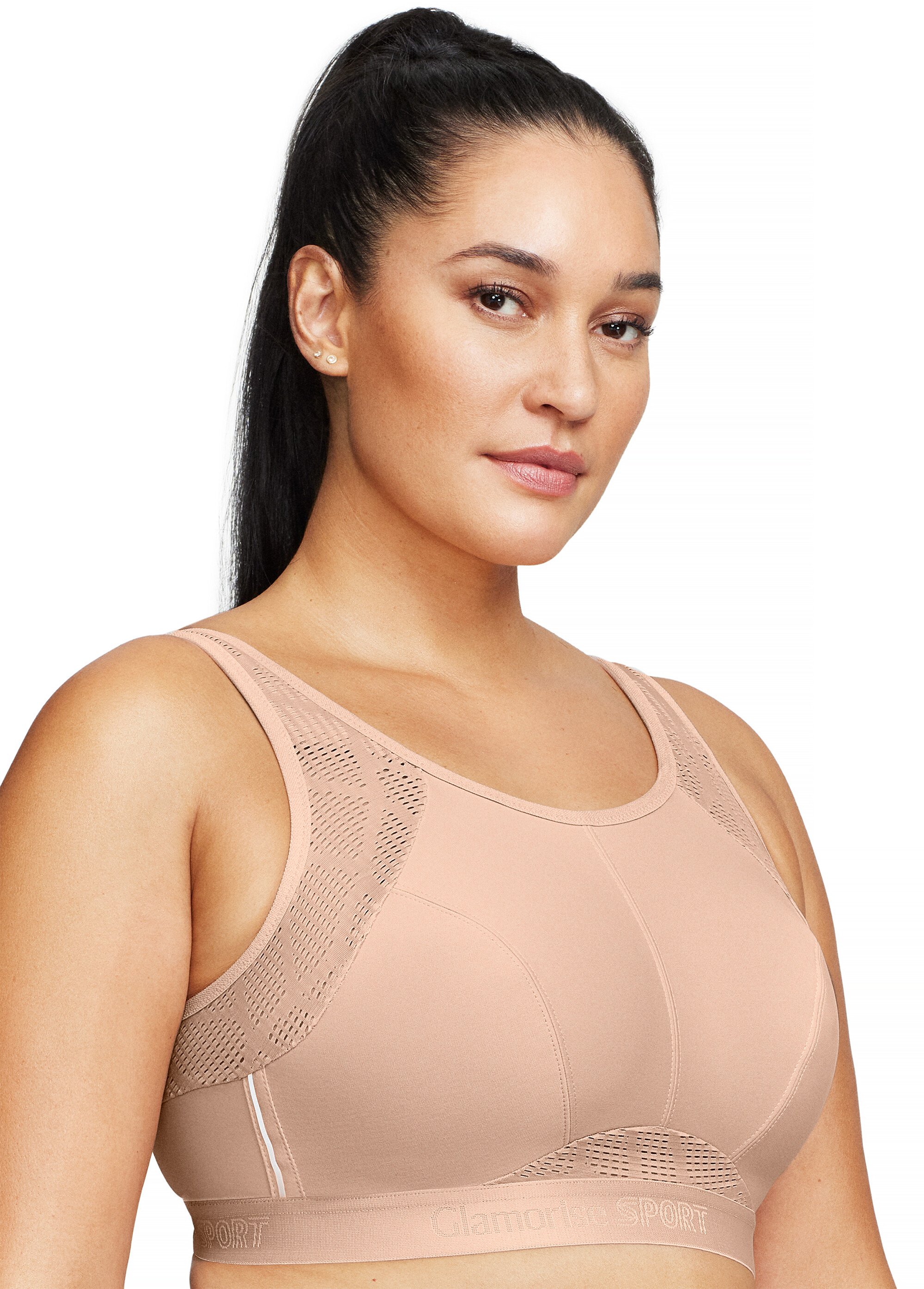 Soutien-gorge Sport Mesh Anti-Humidité Sans Armatures Spécial Grandes Tailles n°1068 Femme Grande Taille Beige 1068 DR1