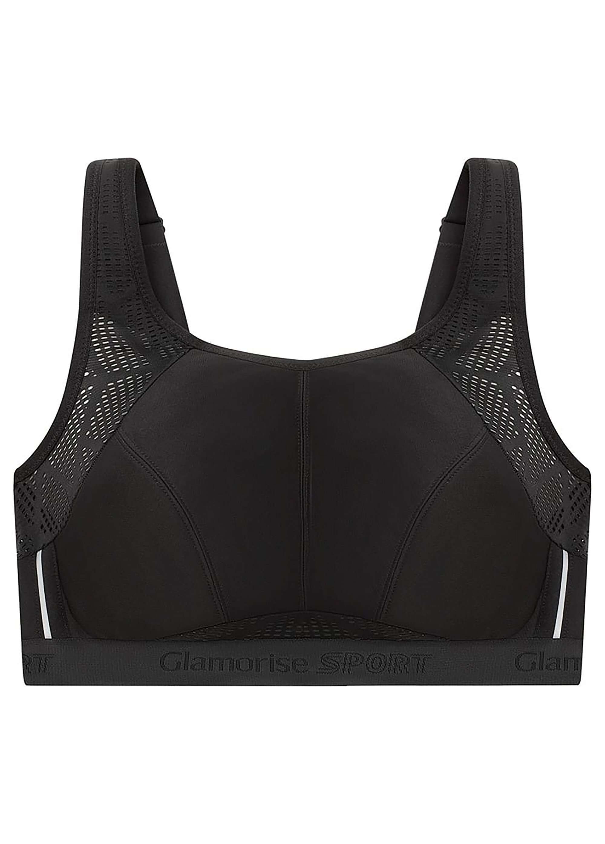 Soutien-gorge Sport Mesh Anti-Humidité Sans Armatures Spécial Grandes Tailles n°1068 Femme Grande Taille Noir 1068 FA2