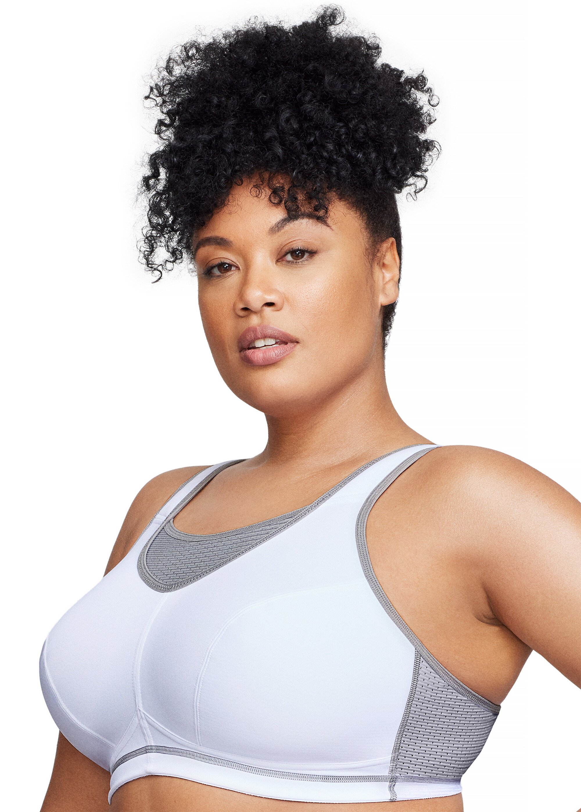 Brassière Sport Grandes Tailles Anti-Secousses Top Performances, Sans Armatures n°1067 Femme Grande Taille Blanc 1067 GA1