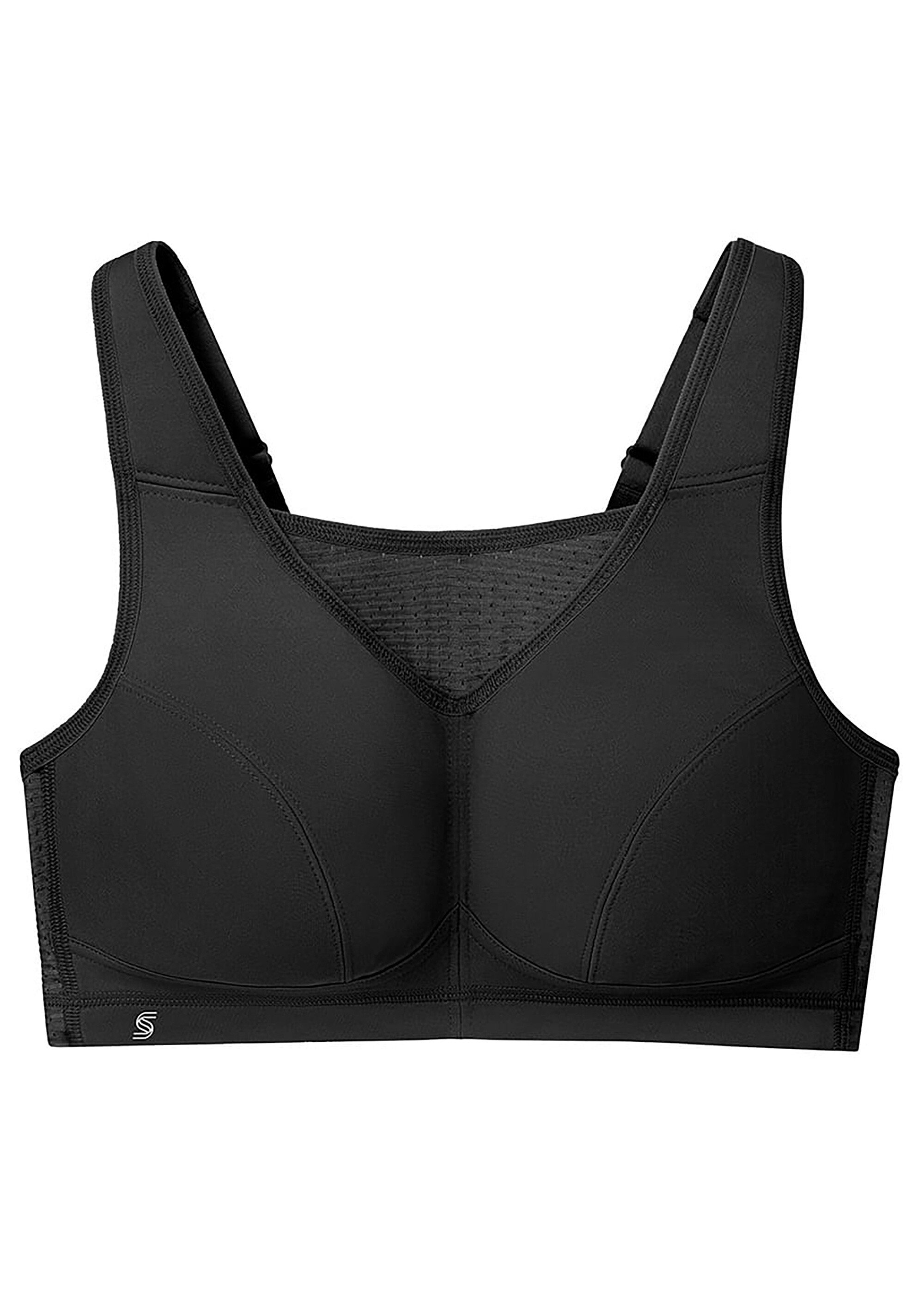 Brassière Sport Grandes Tailles Anti-Secousses Top Performances, Sans Armatures n°1067 Femme Grande Taille Noir 1067 FA2