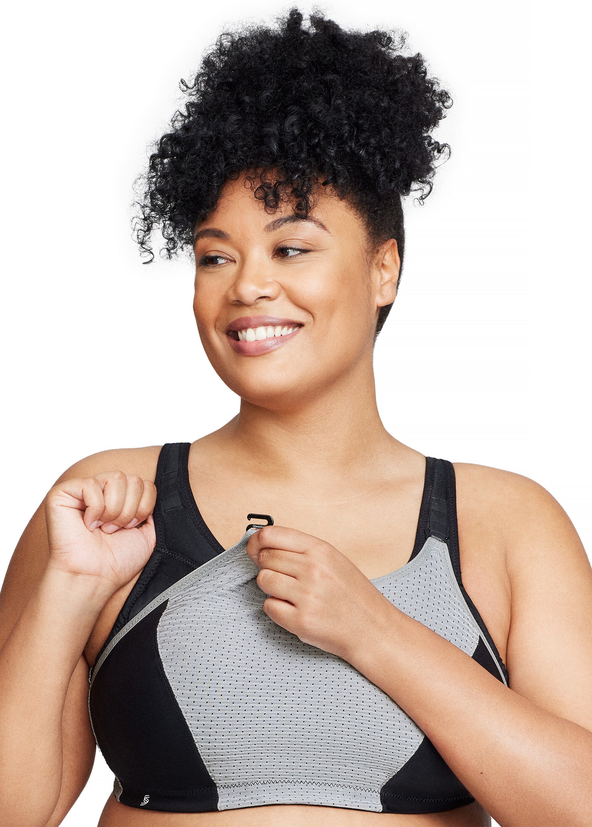 Soutien-gorge Sport Contrôle Réglable Sans Armatures Spécial Grandes Tailles n°1166 Femme Grande Taille Noir 1166 GA1