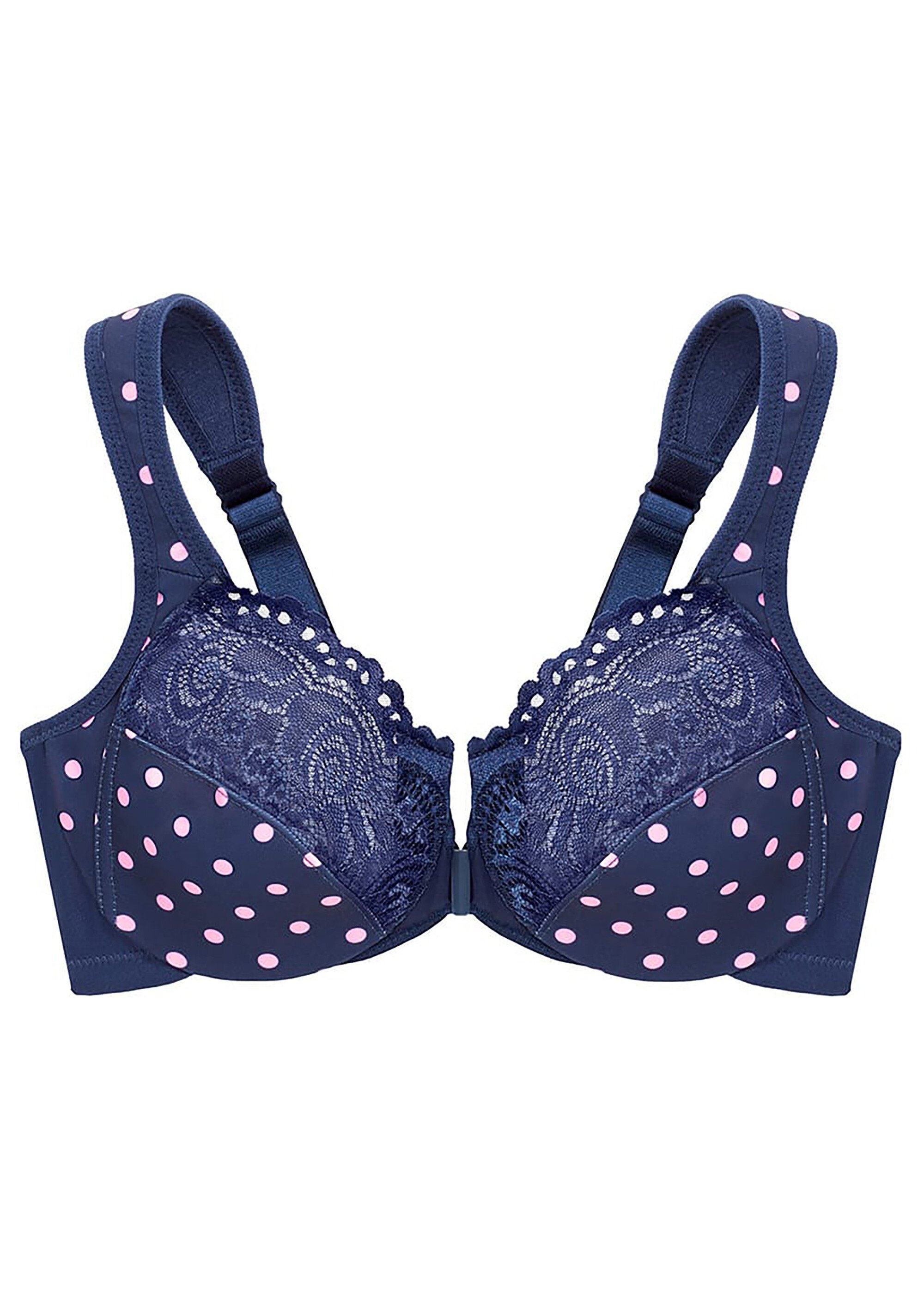 Soutien-gorge WonderWire à Armatures et Fermeture Frontale, Spécial Grandes Tailles n°1245 Femme Grande Taille Bleu 1245 FA3