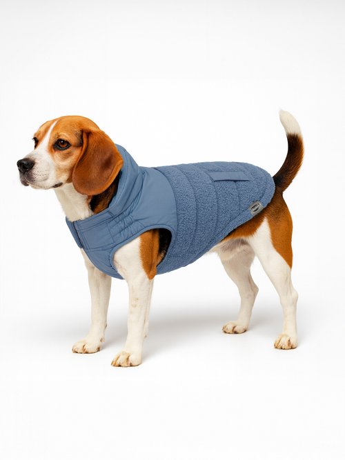 Manteau chaud déperlant pour chien BLEU TRX-680522 FA1