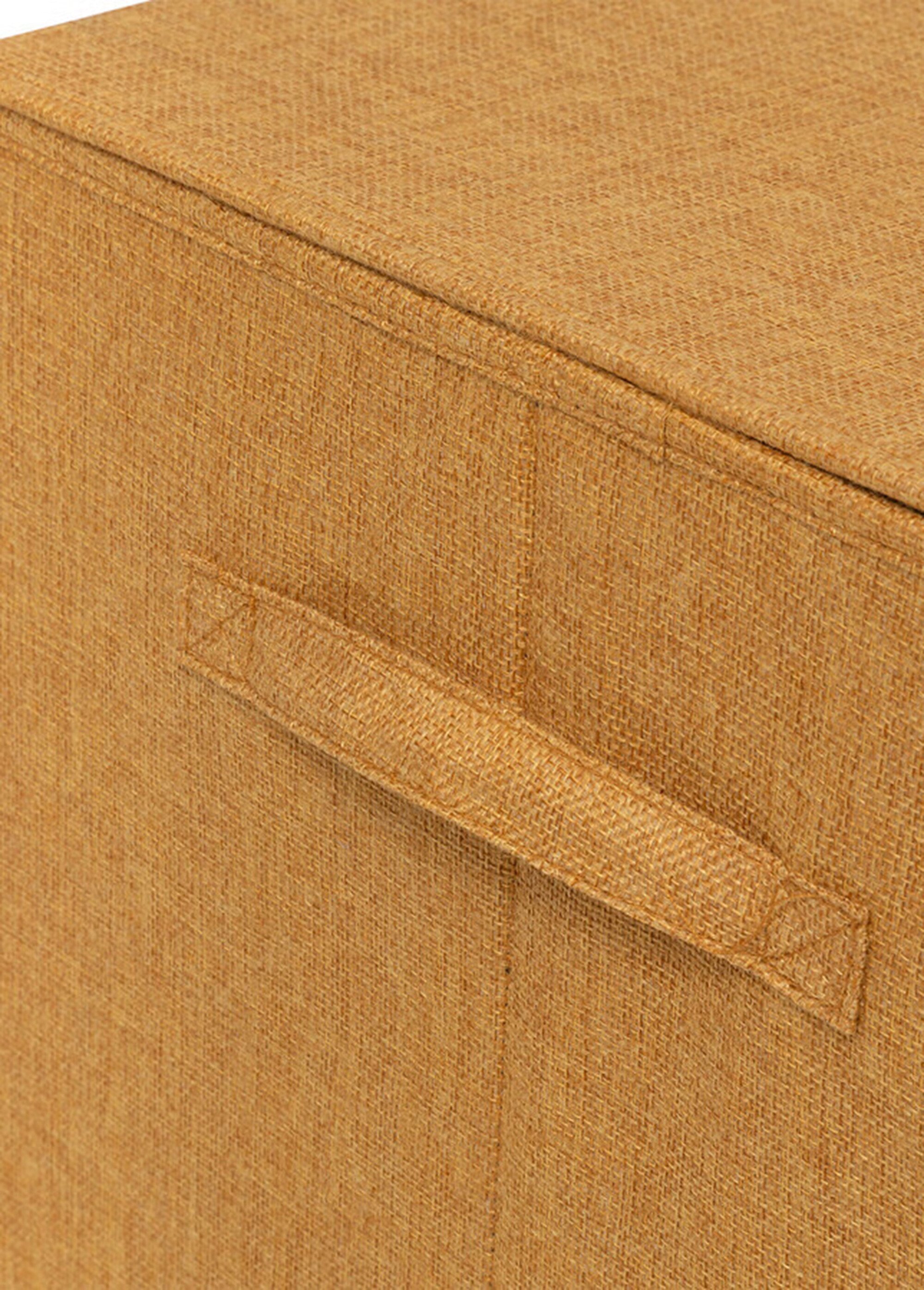 Panier à linge en tissu, 2 compartiments Jaune JJA-206923K DE3