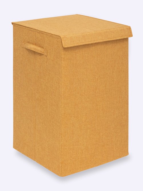 Panier à linge en tissu, 2 compartiments Jaune JJA-206923K FA1